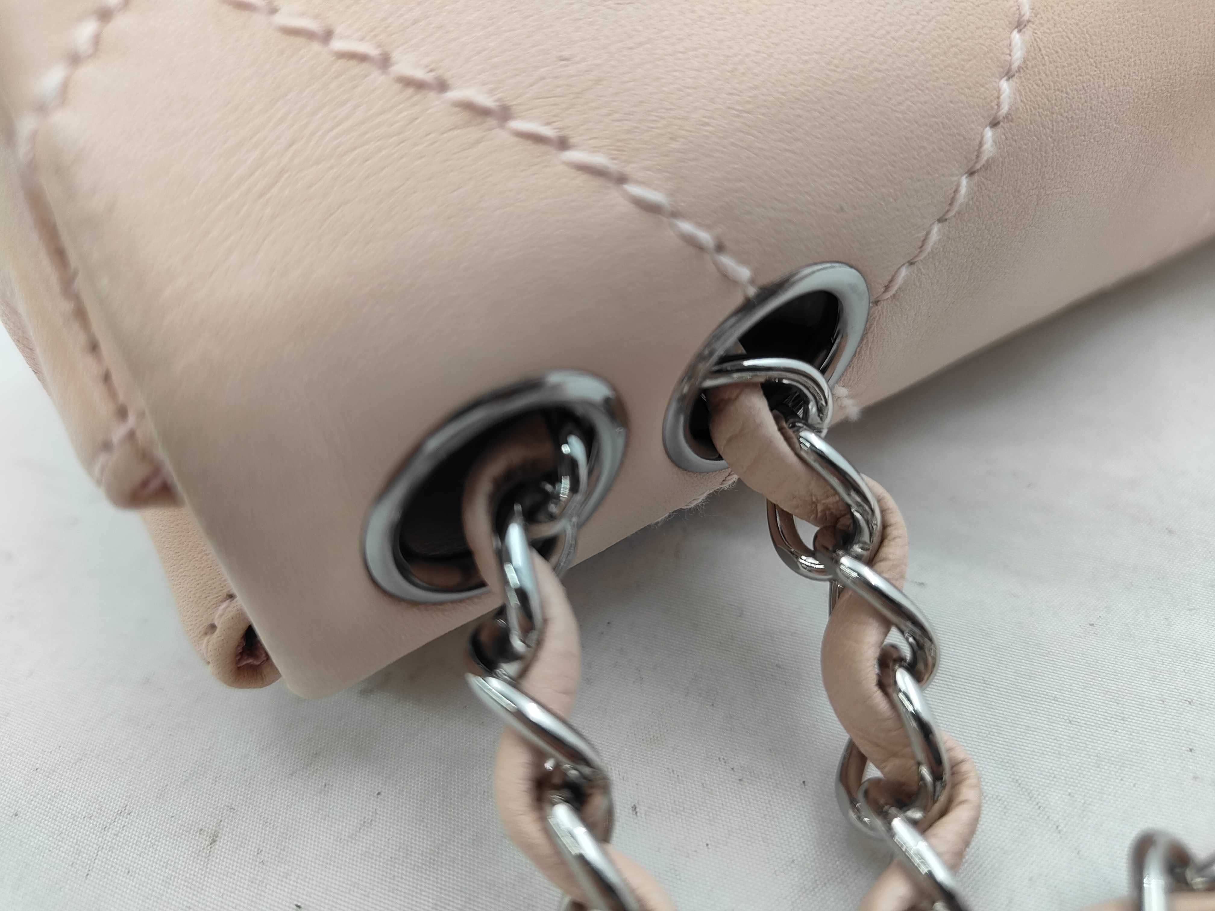 Matelassé Chain Shoulder Bag, Silver Hardware, Pink, Coco Mark Shoulder Bag — view 5