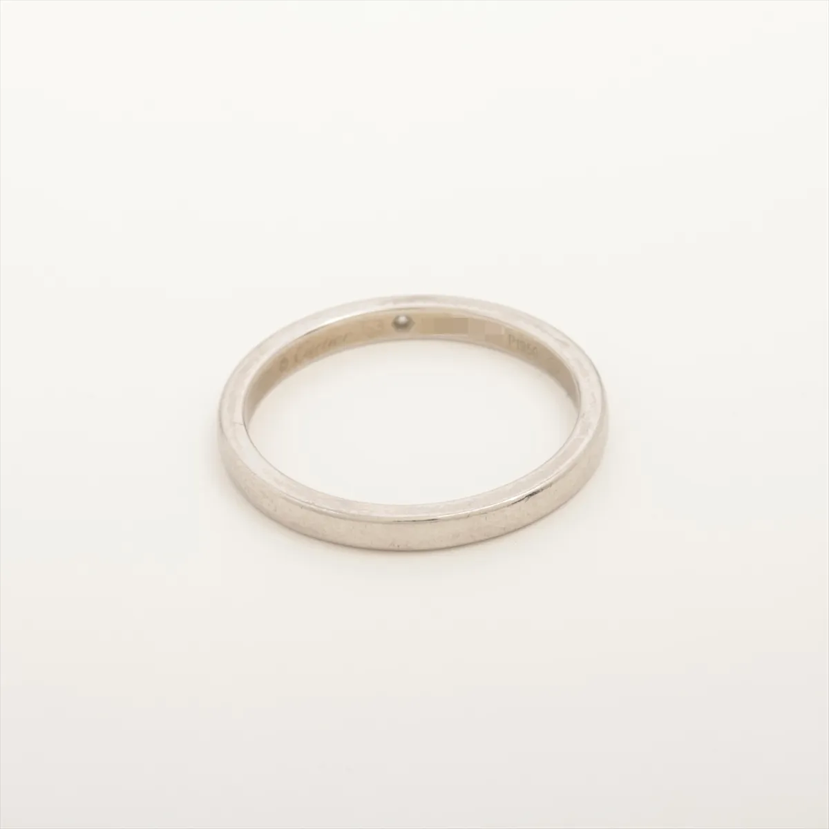 Wedding 1P Diamond Ring, Pt950, 3.5g, Size 53, GGX610, CRB4077753 — view 2