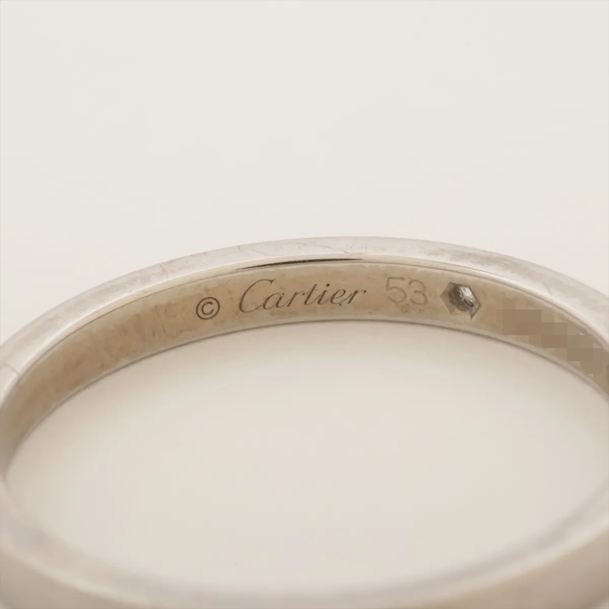 Wedding 1P Diamond Ring, Pt950, 3.5g, Size 53, GGX610, CRB4077753 — view 3