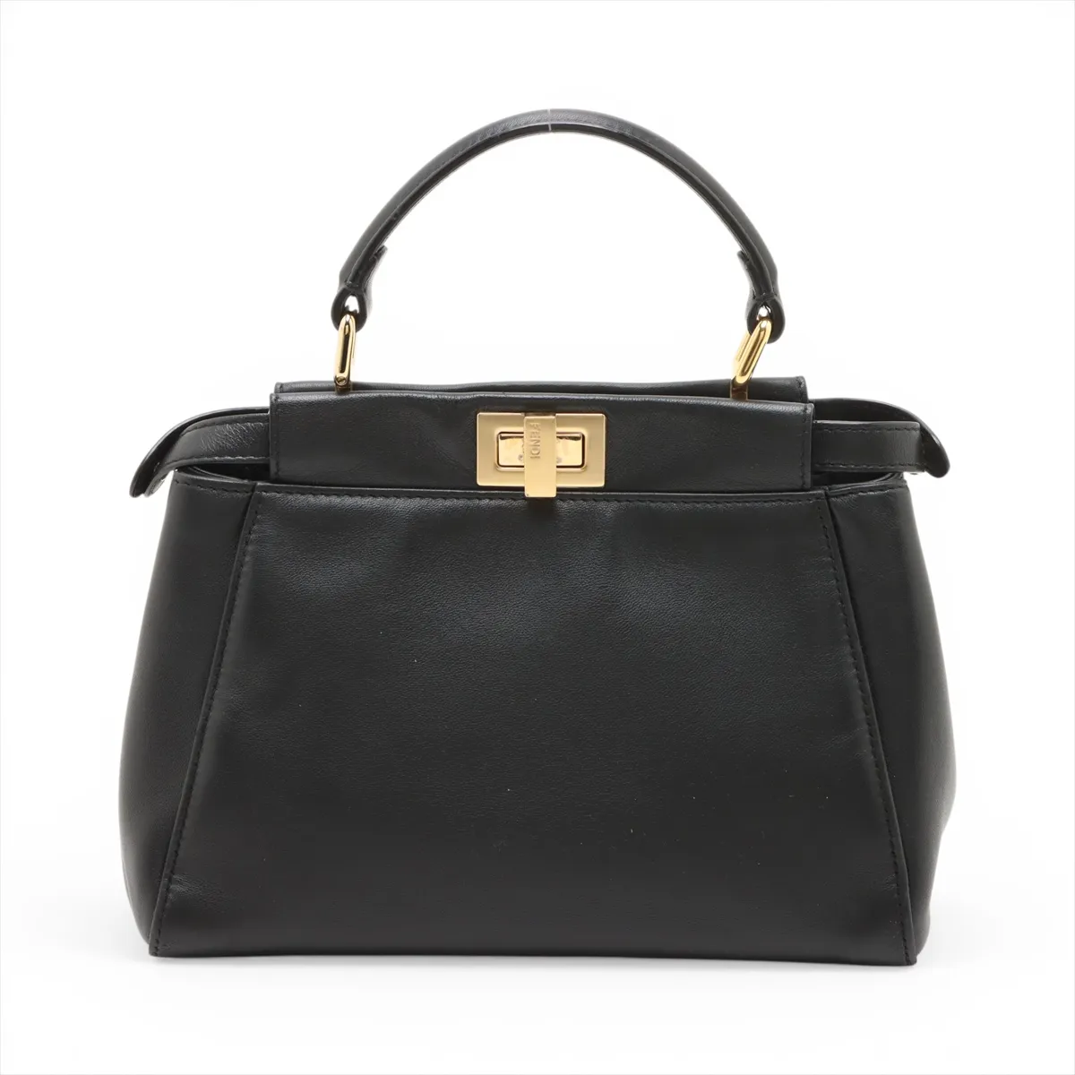Mini Peekaboo Leather 2-Way Handbag, Black 8BN244 — view 2