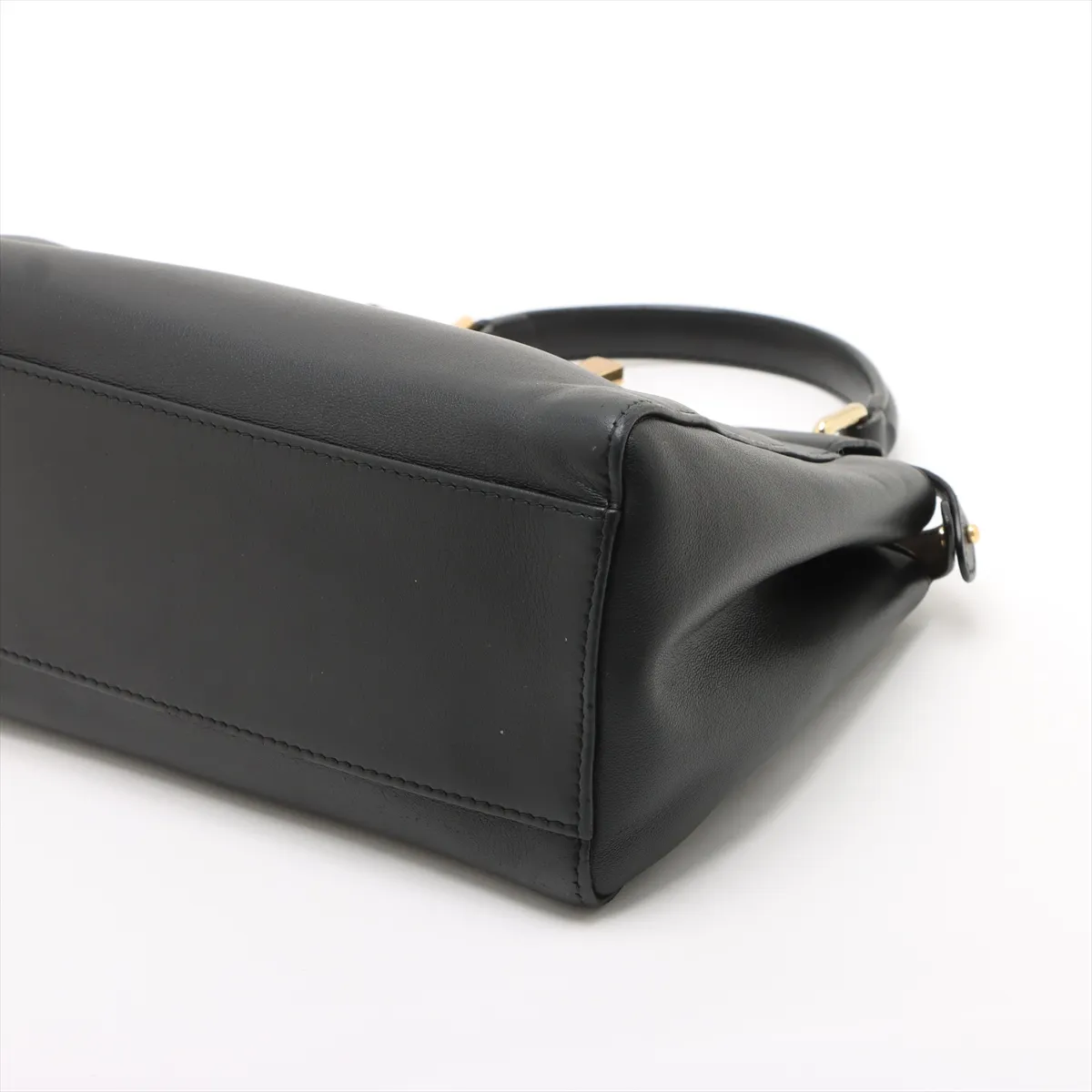 Mini Peekaboo Leather 2-Way Handbag, Black 8BN244 — view 3