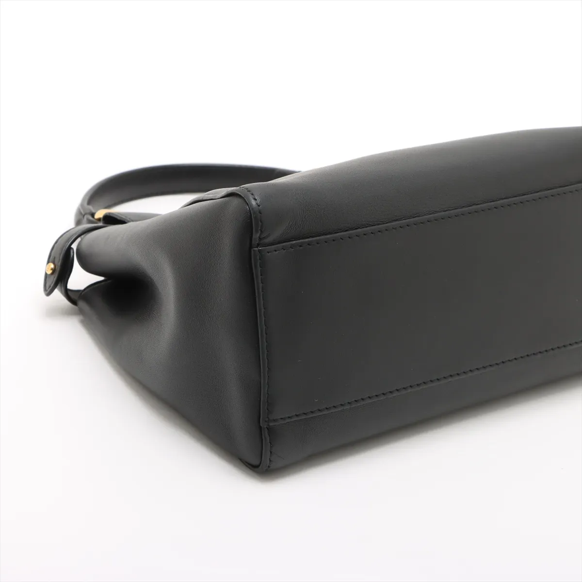 Mini Peekaboo Leather 2-Way Handbag, Black 8BN244 — view 4