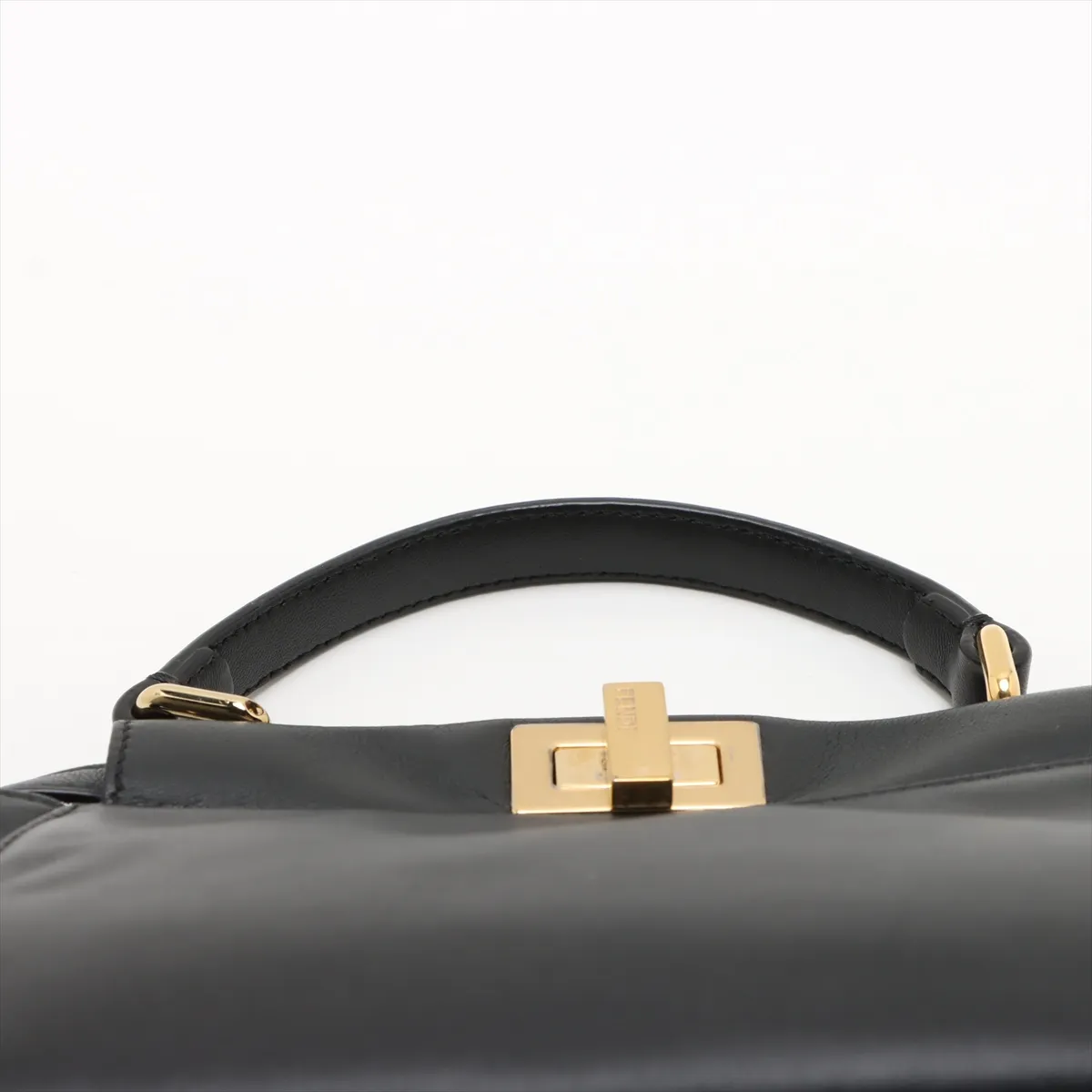 Mini Peekaboo Leather 2-Way Handbag, Black 8BN244 — view 6