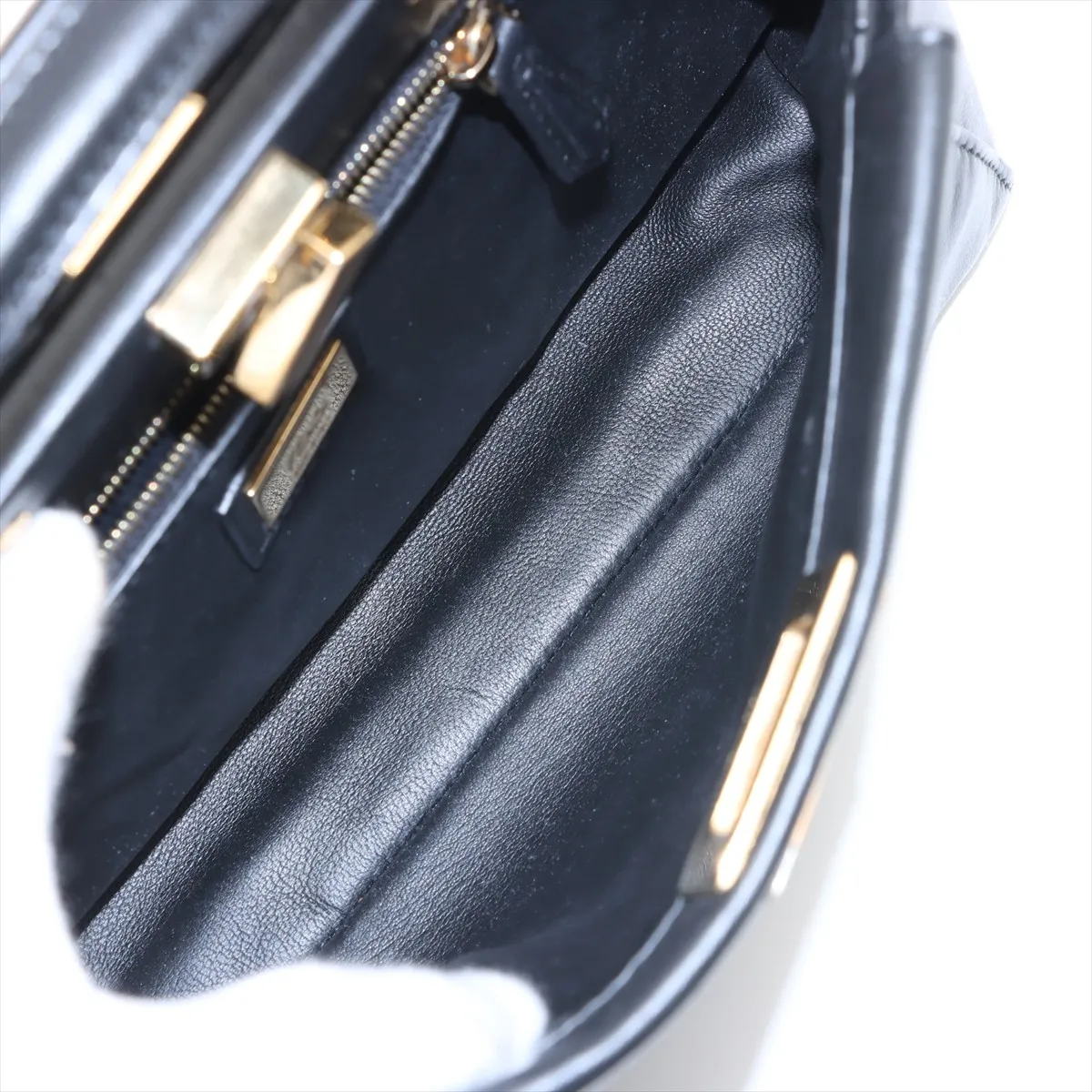 Mini Peekaboo Leather 2-Way Handbag, Black 8BN244 — view 9