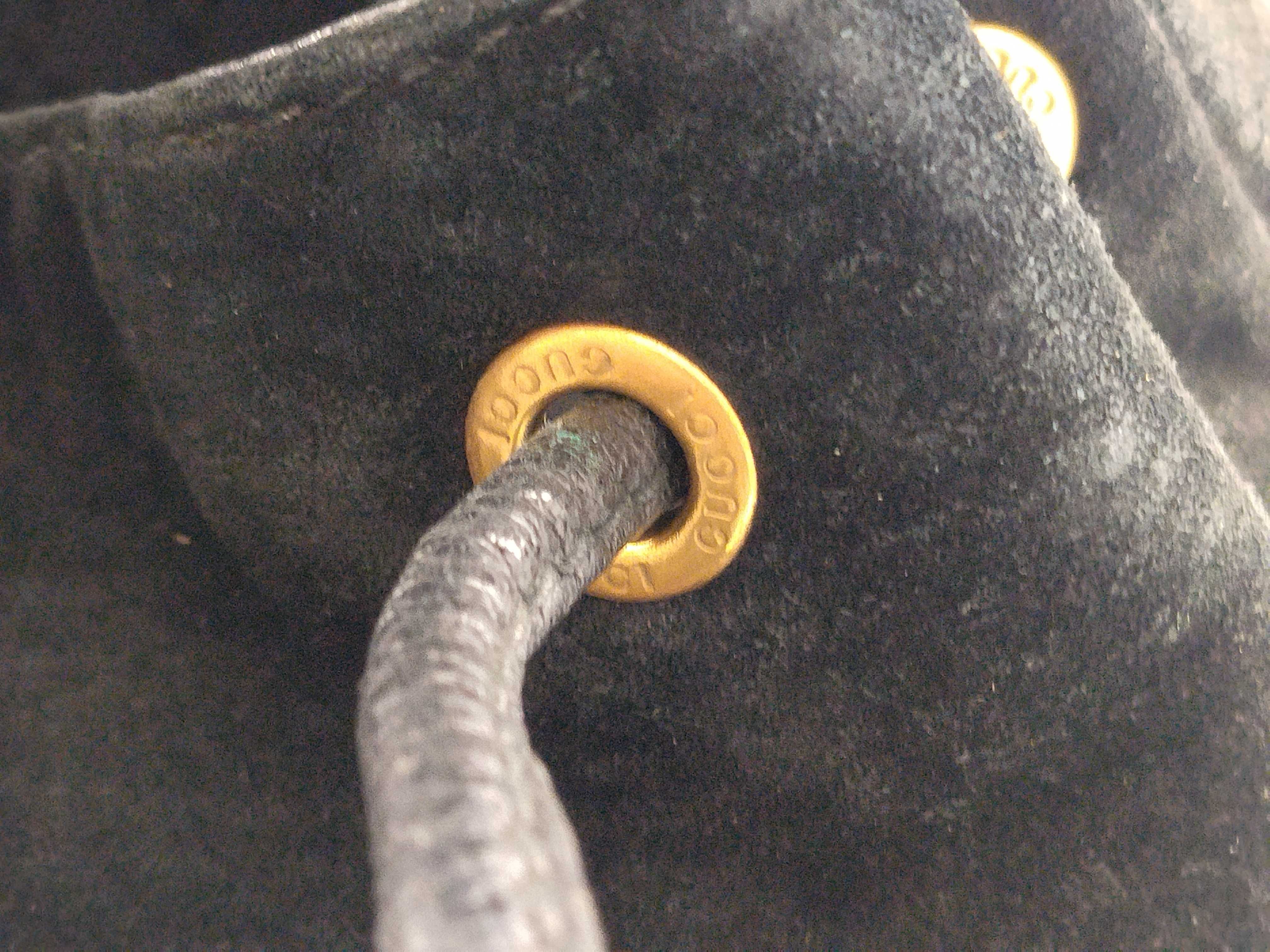 Bamboo Backpack / 003・2058・0030 / Suede x Leather / Black / Gold Hardware Backpack — view 11