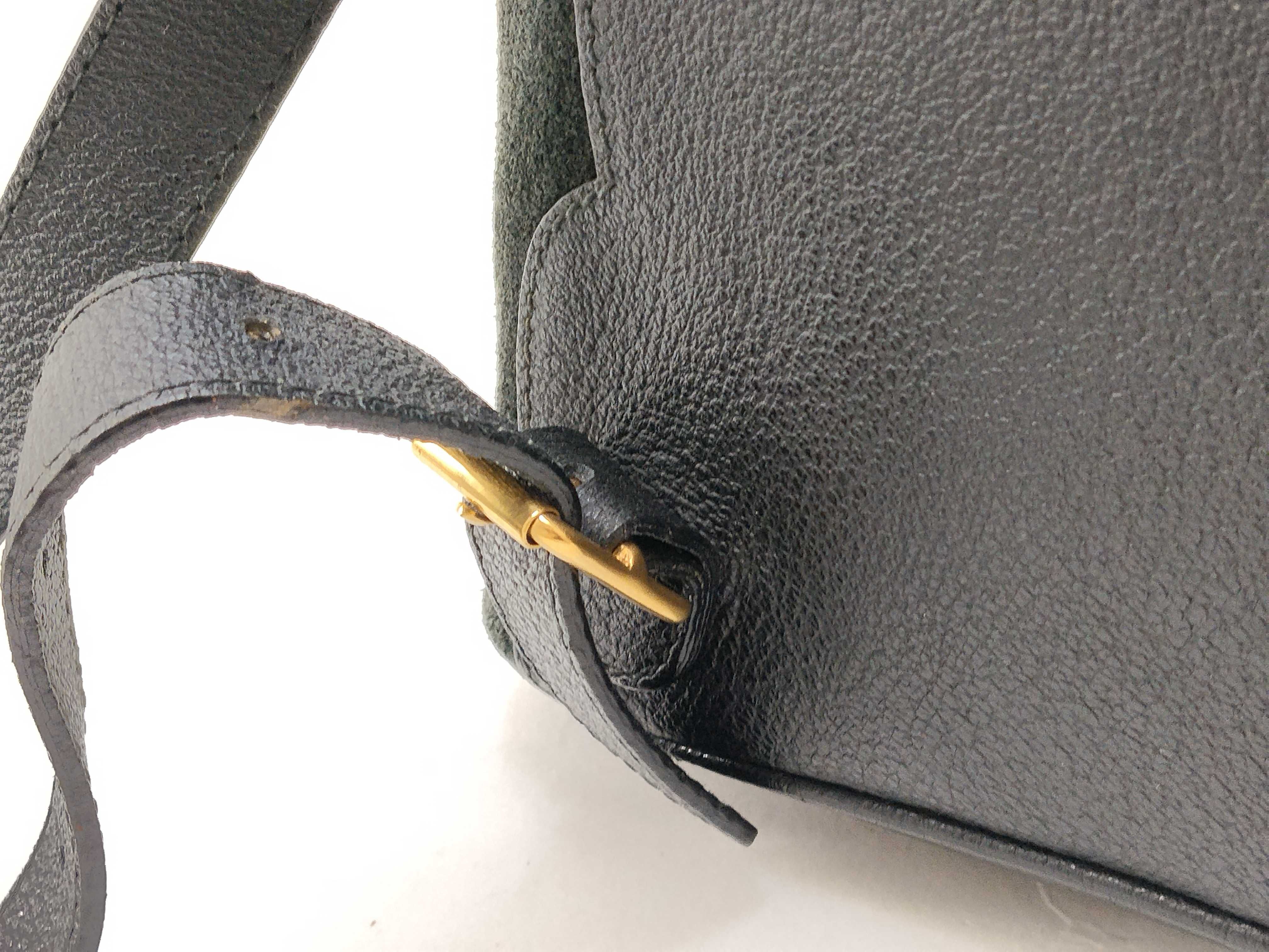 Bamboo Backpack / 003・2058・0030 / Suede x Leather / Black / Gold Hardware Backpack — view 5