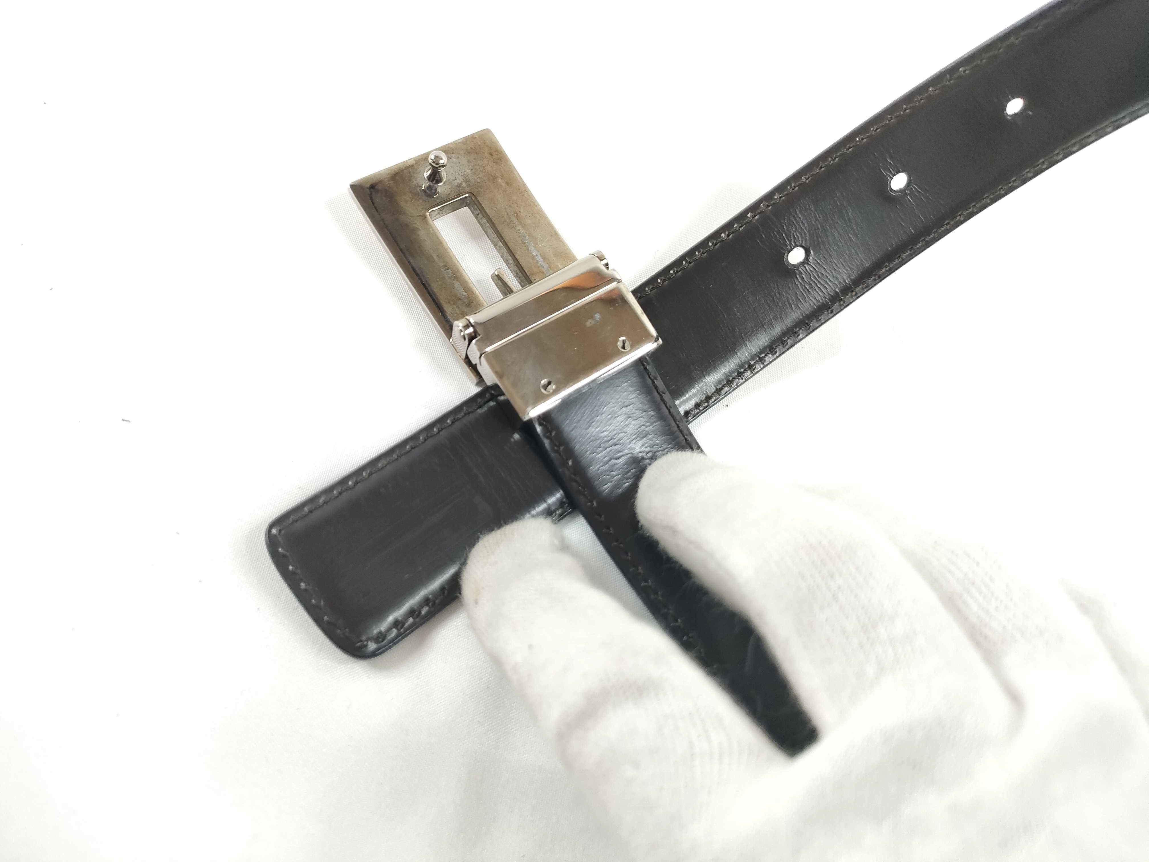 G-buckle leather belt — view 4