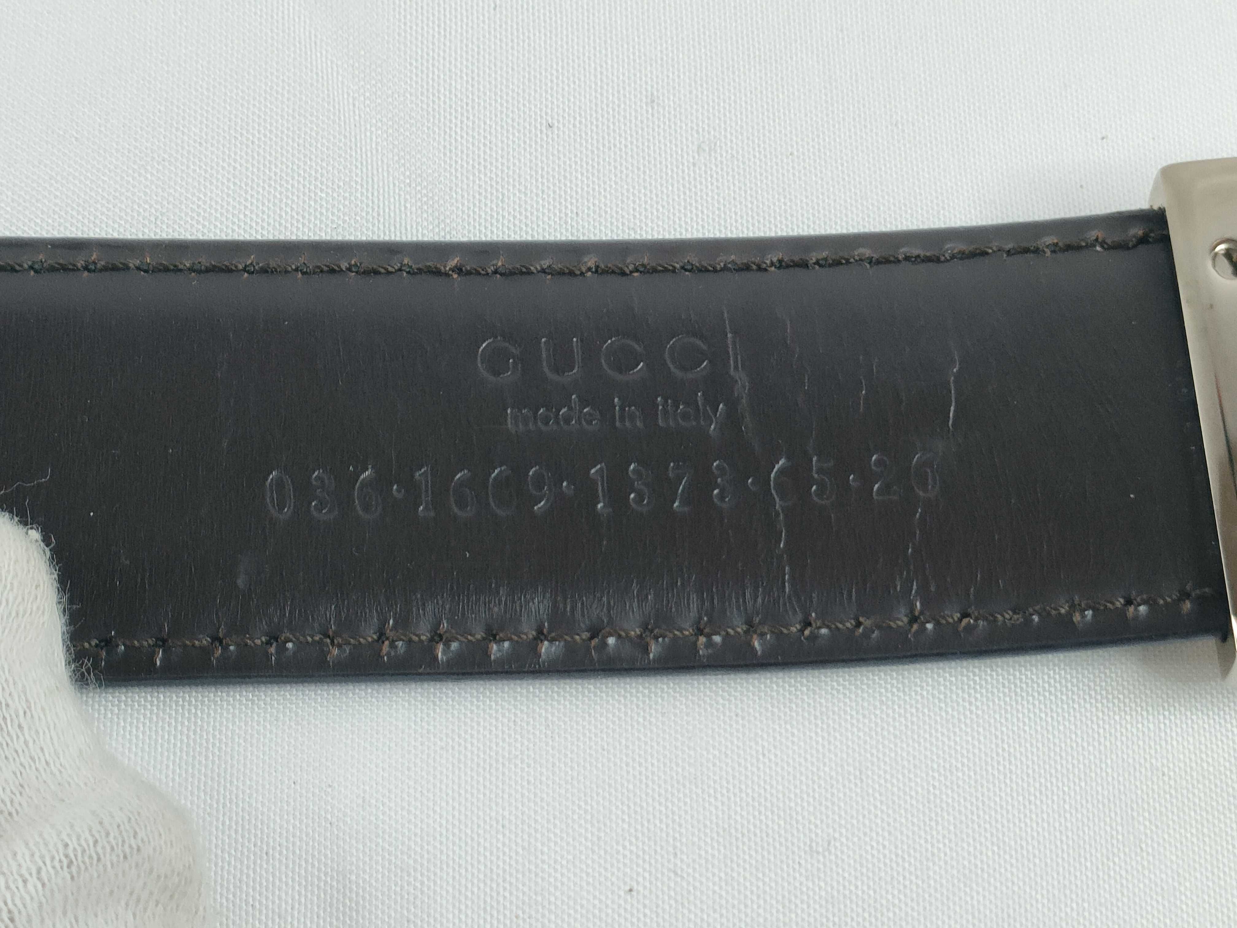 G-buckle leather belt — view 5