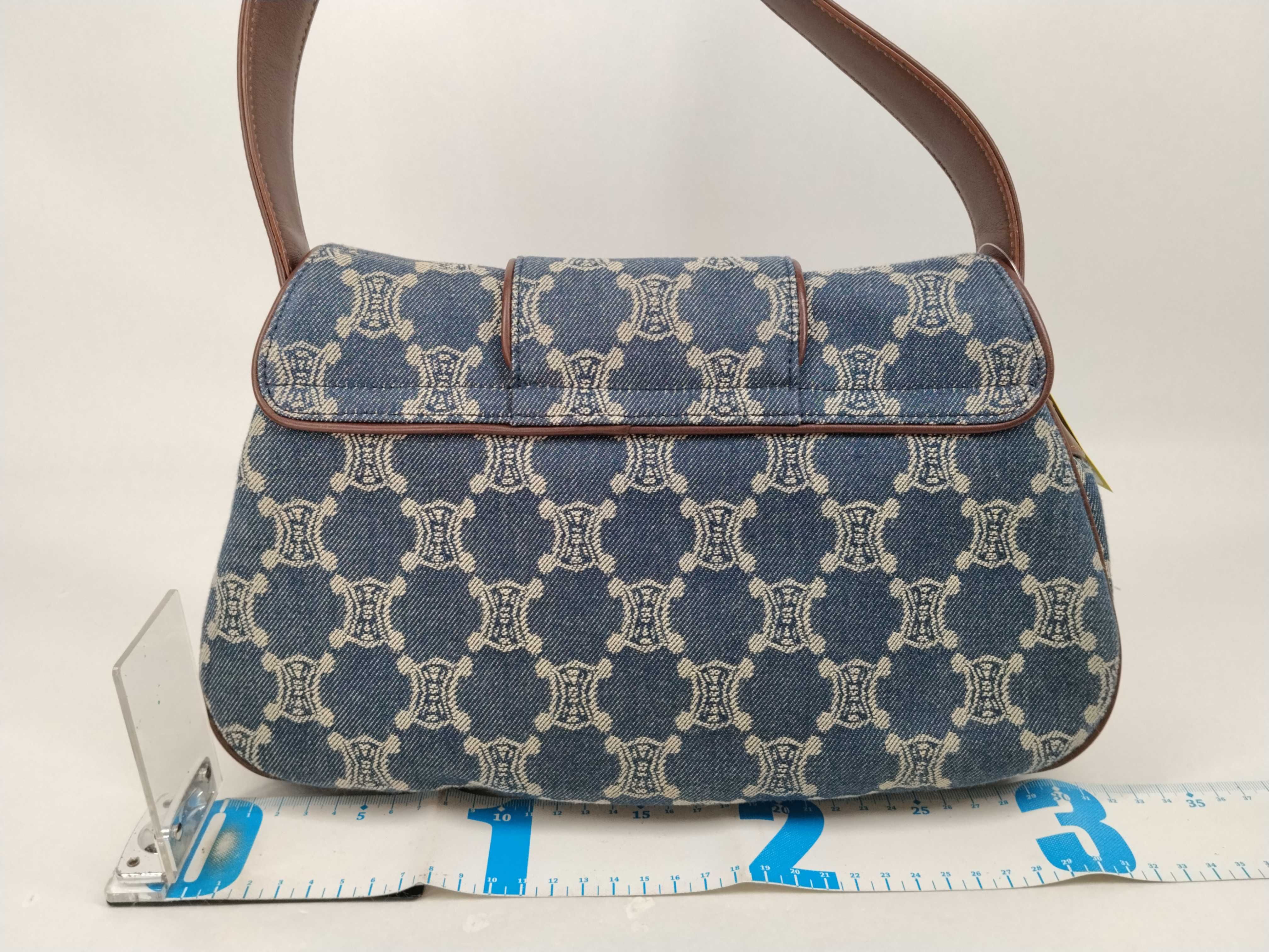 Paris Macadam One-Shoulder Denim Shoulder Bag — view 2