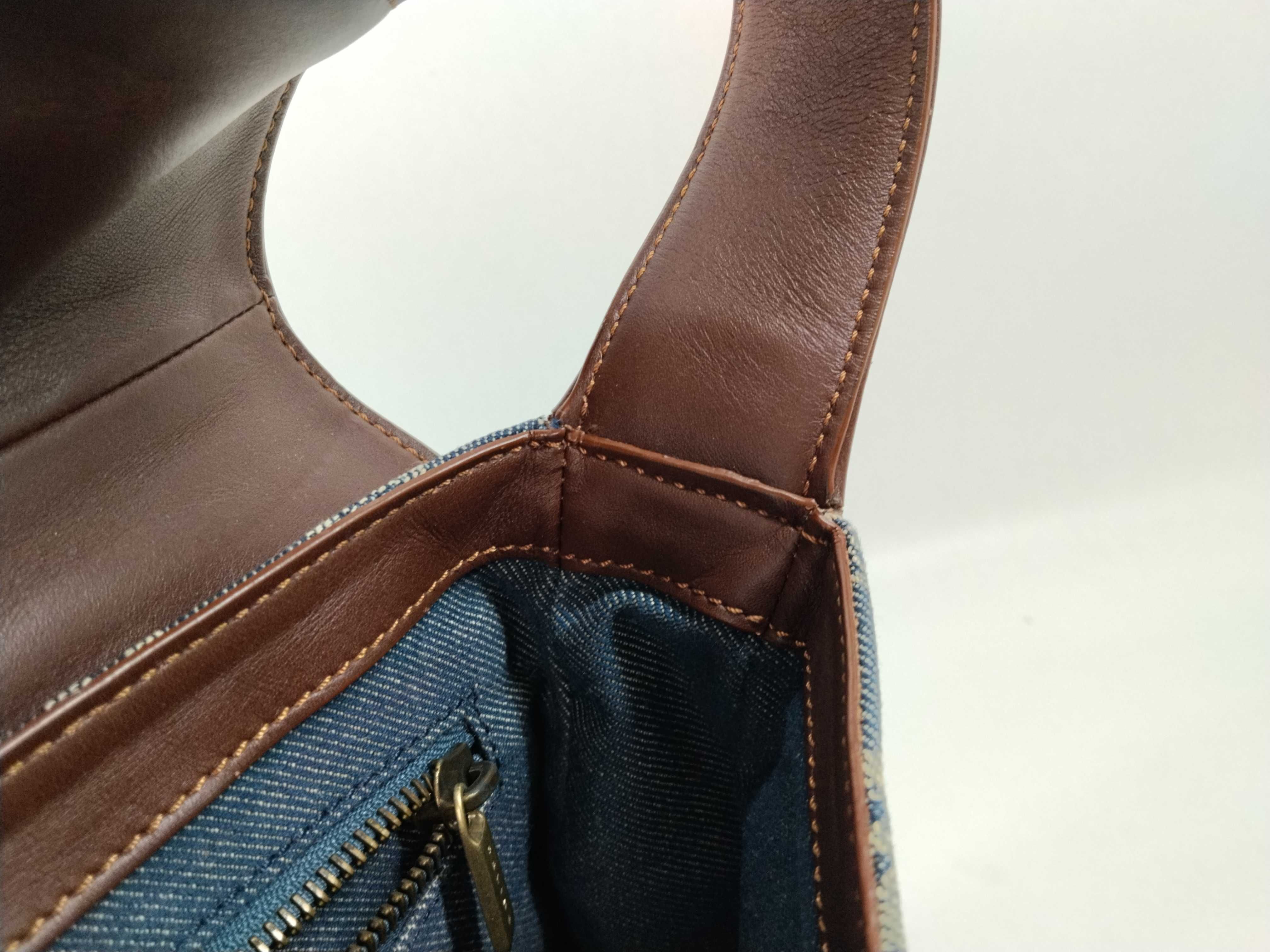 Paris Macadam One-Shoulder Denim Shoulder Bag — view 11