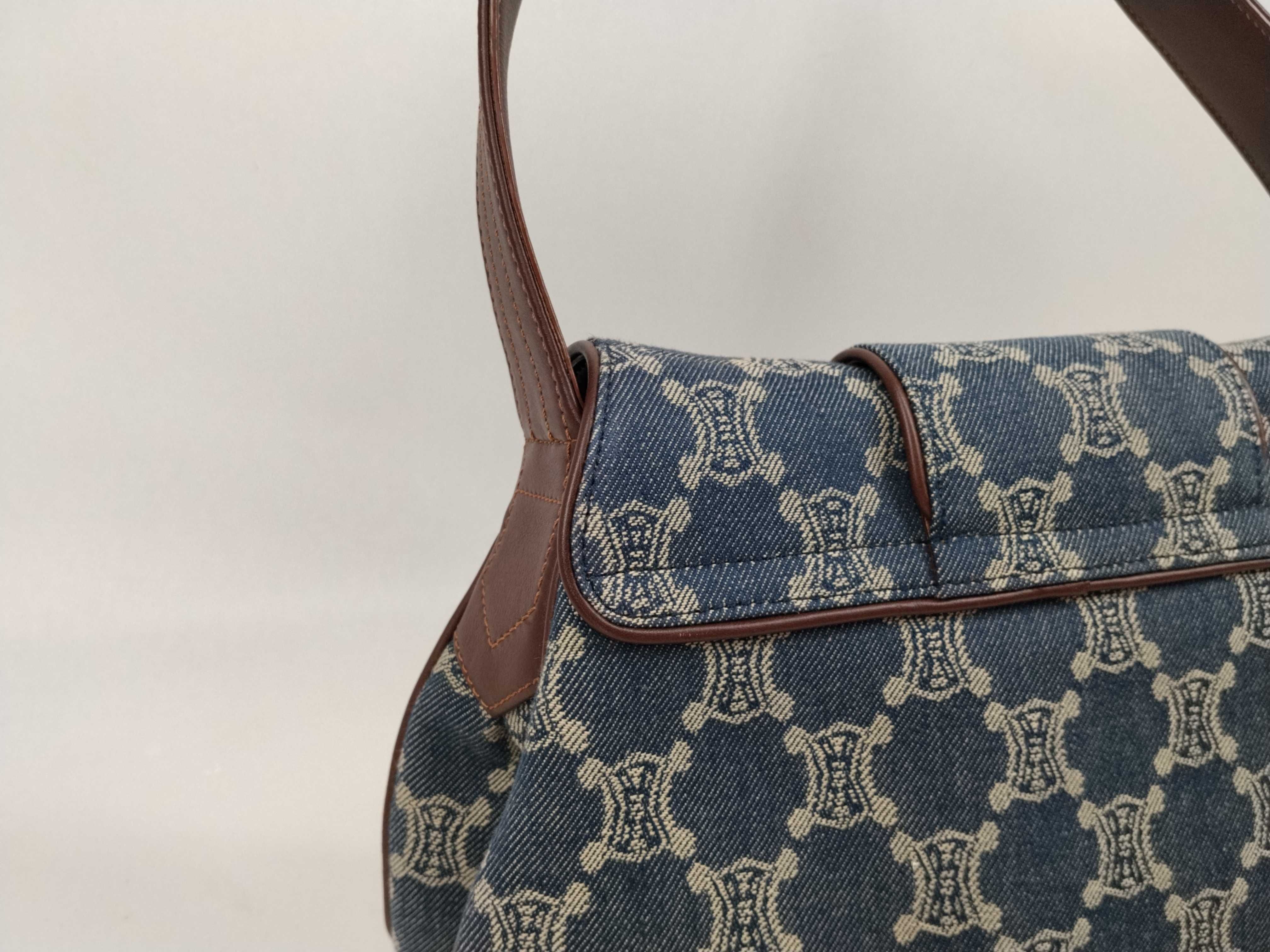 Paris Macadam One-Shoulder Denim Shoulder Bag — view 3
