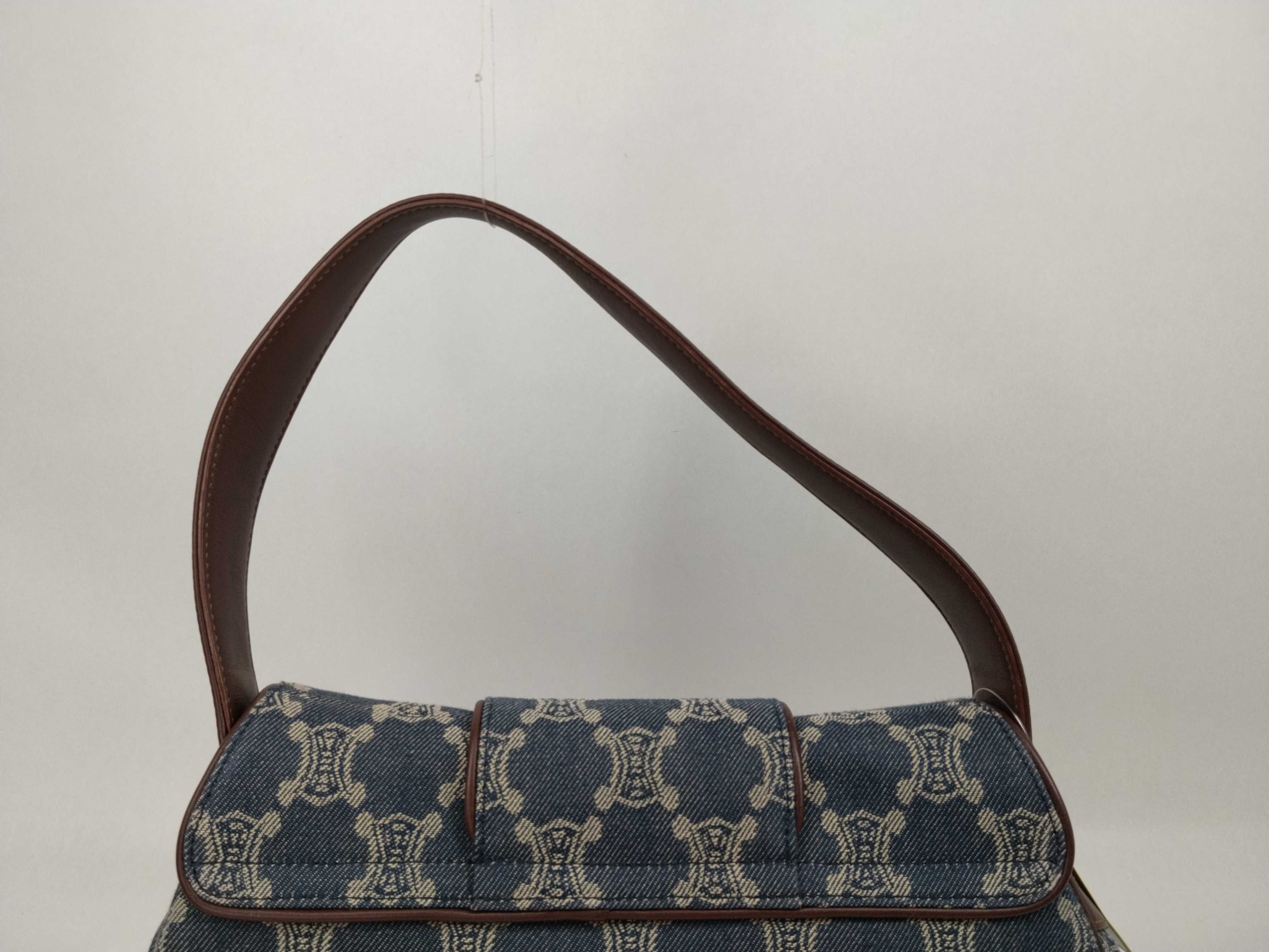 Paris Macadam One-Shoulder Denim Shoulder Bag — view 4