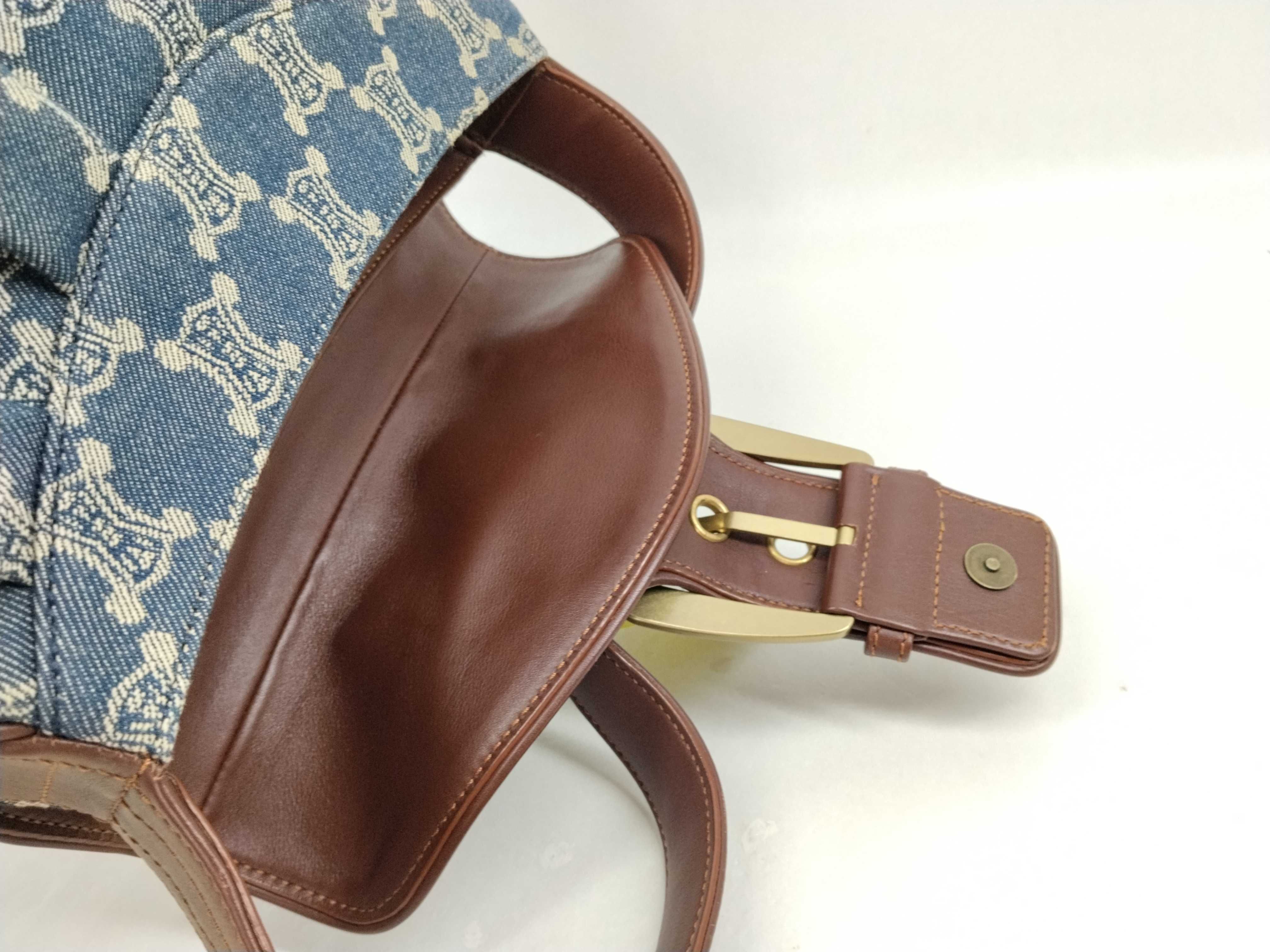 Paris Macadam One-Shoulder Denim Shoulder Bag — view 8