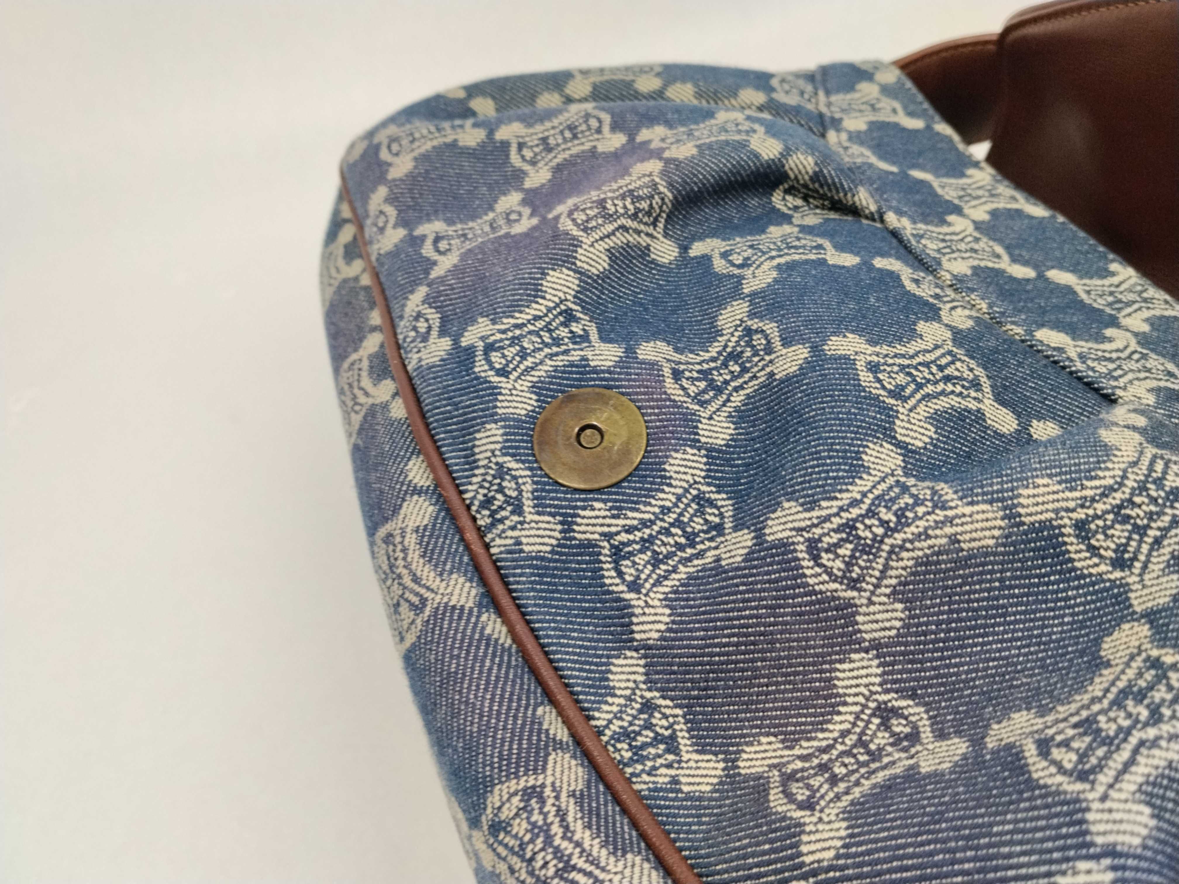 Paris Macadam One-Shoulder Denim Shoulder Bag — view 9