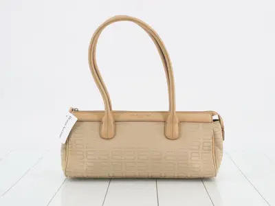 BB pattern canvas handbag