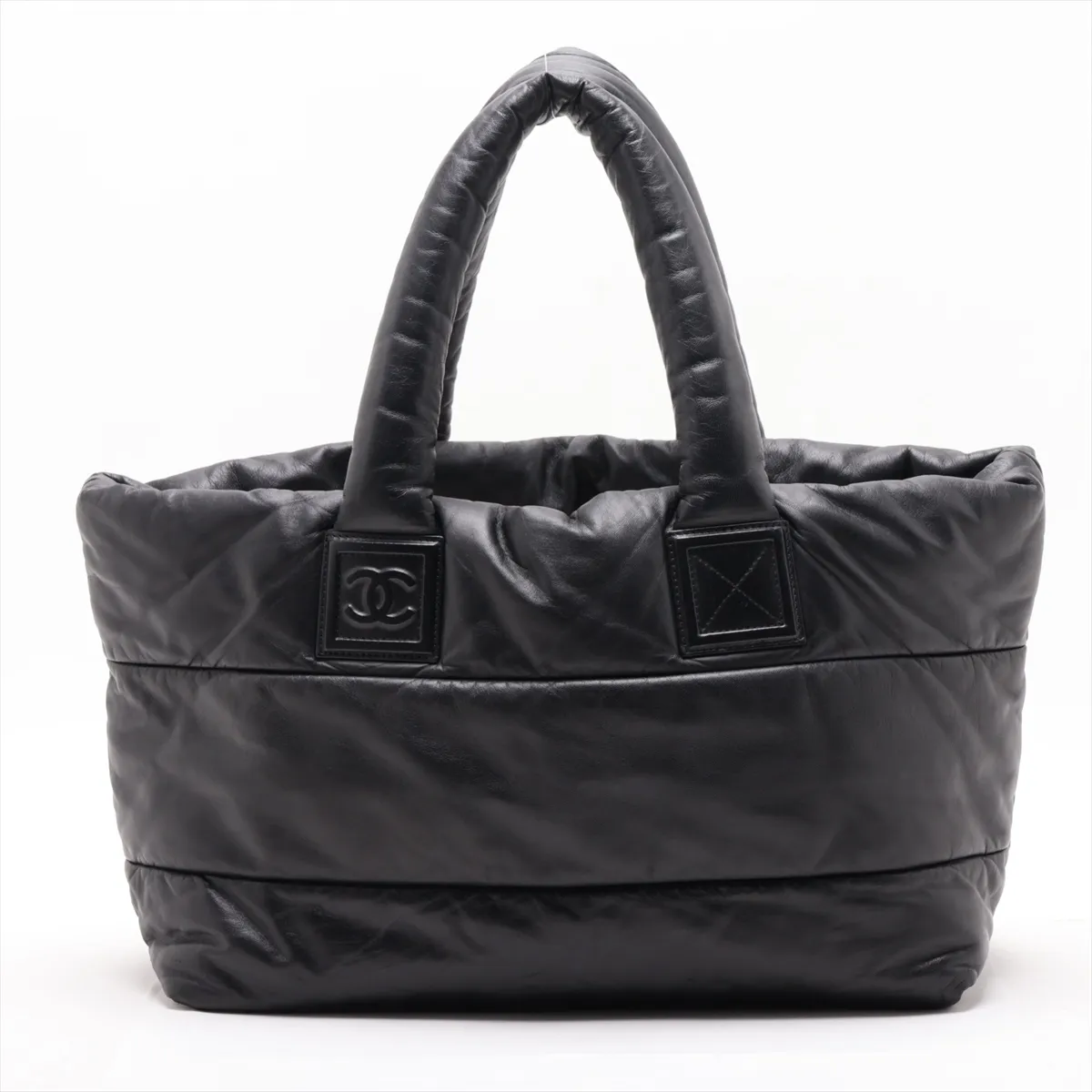 Coco Cocoon Lambskin Tote Bag, Black with Silver Hardware, 13508979, Serial Number 13 — view 2