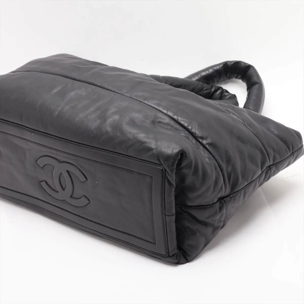 Coco Cocoon Lambskin Tote Bag, Black with Silver Hardware, 13508979, Serial Number 13 — view 3