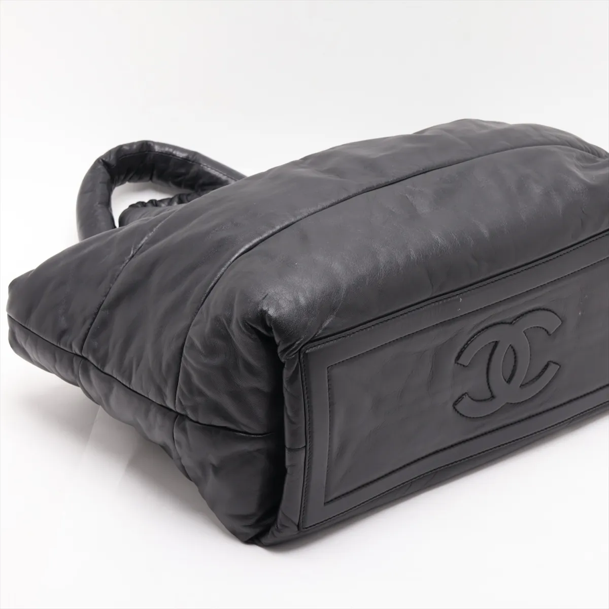 Coco Cocoon Lambskin Tote Bag, Black with Silver Hardware, 13508979, Serial Number 13 — view 4