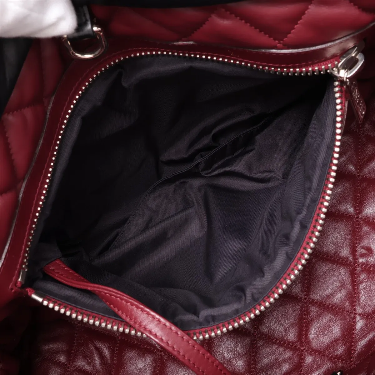 Coco Cocoon Lambskin Tote Bag, Black with Silver Hardware, 13508979, Serial Number 13 — view 8