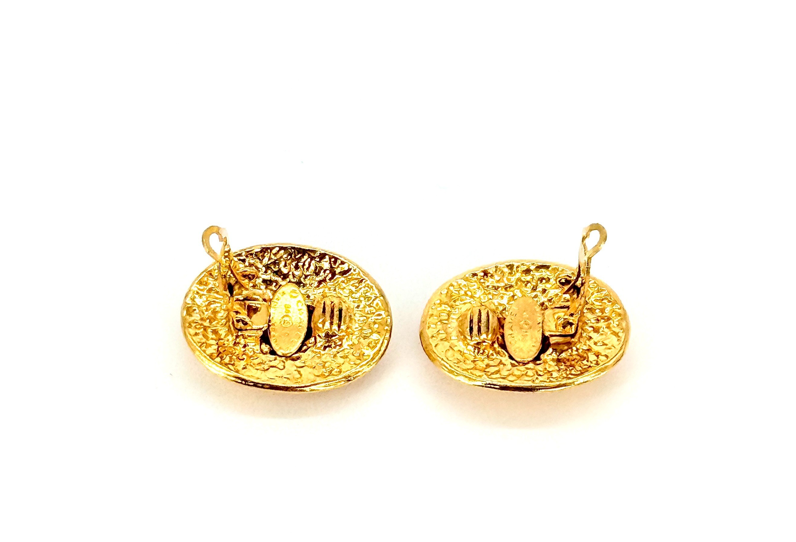 Gold Coco Mark (precious metal) earrings, with box, 94P — view 4