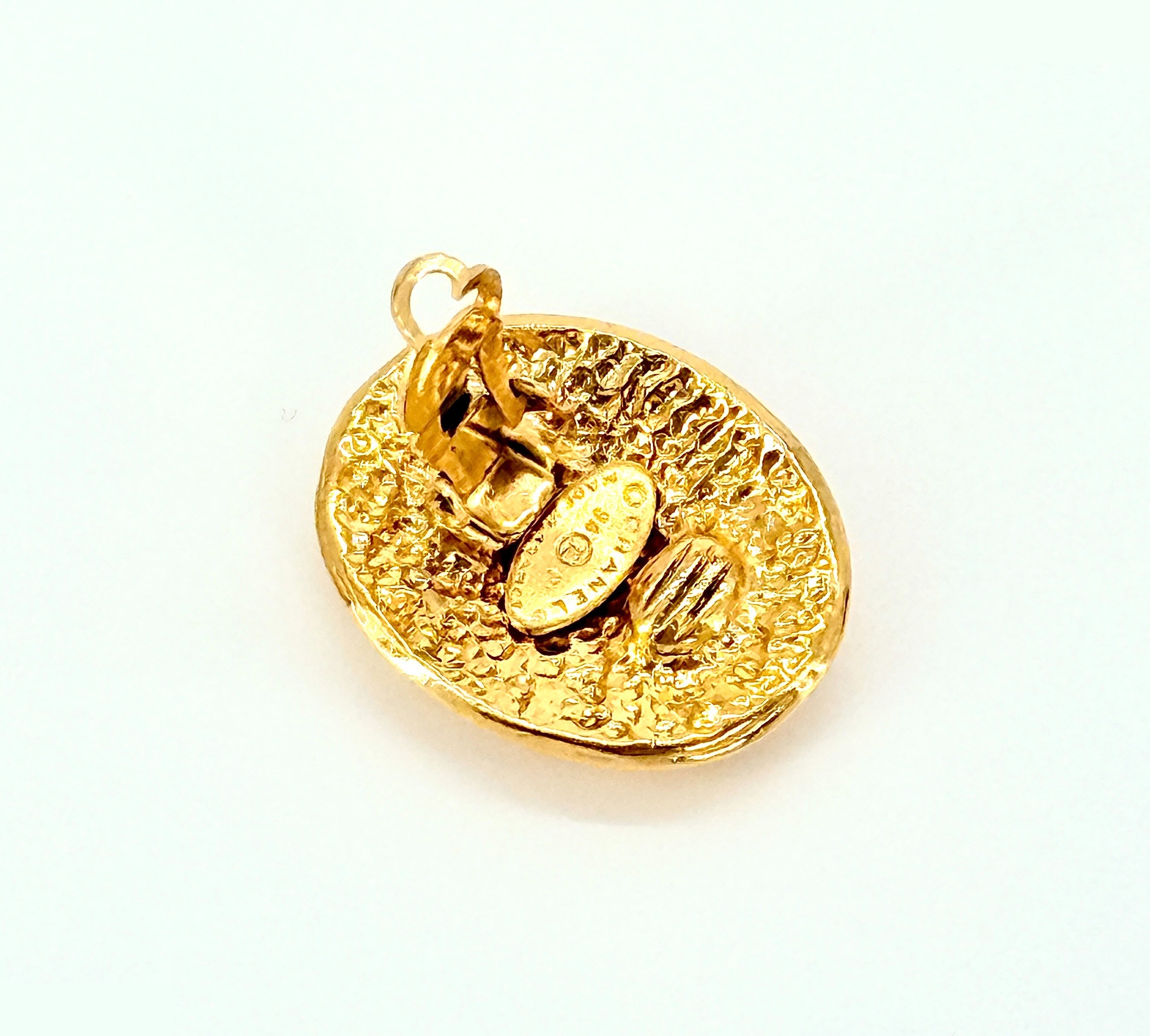 Gold Coco Mark (precious metal) earrings, with box, 94P — view 5