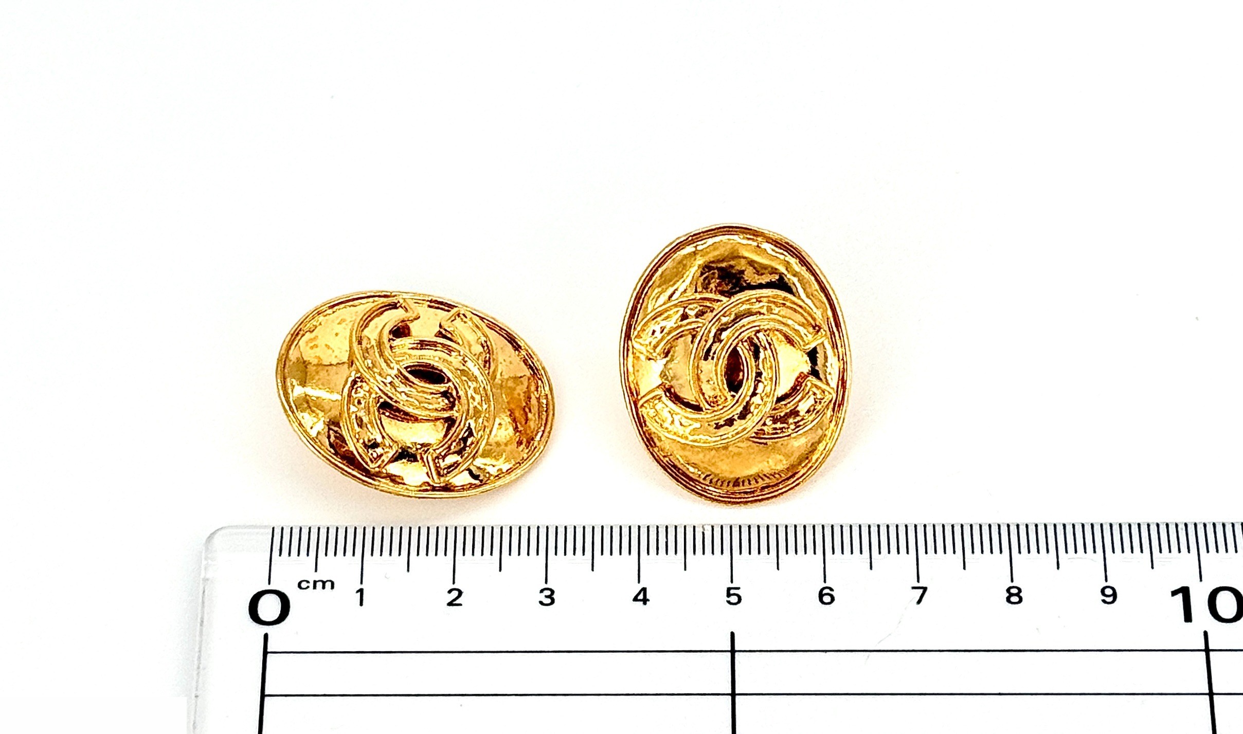 Gold Coco Mark (precious metal) earrings, with box, 94P — view 9