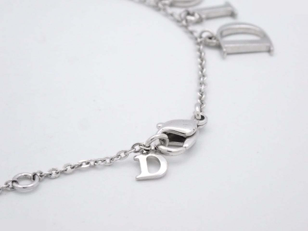 Triple logo bracelet, silver color, approximately 22cm in length. — view 3