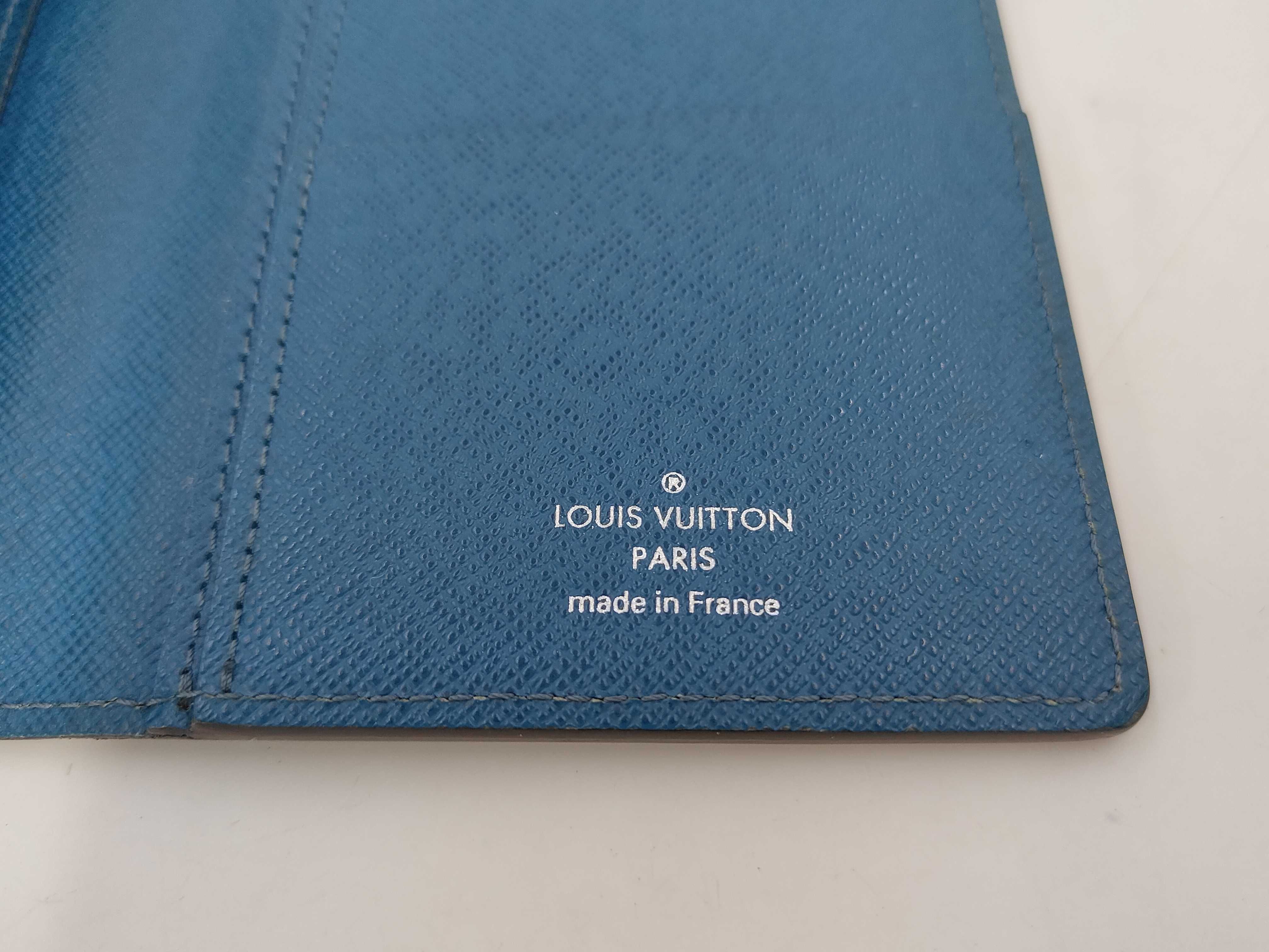 Epi Louis Vuitton Epi Portefeuille Brazza Turquoise Wallet — view 12
