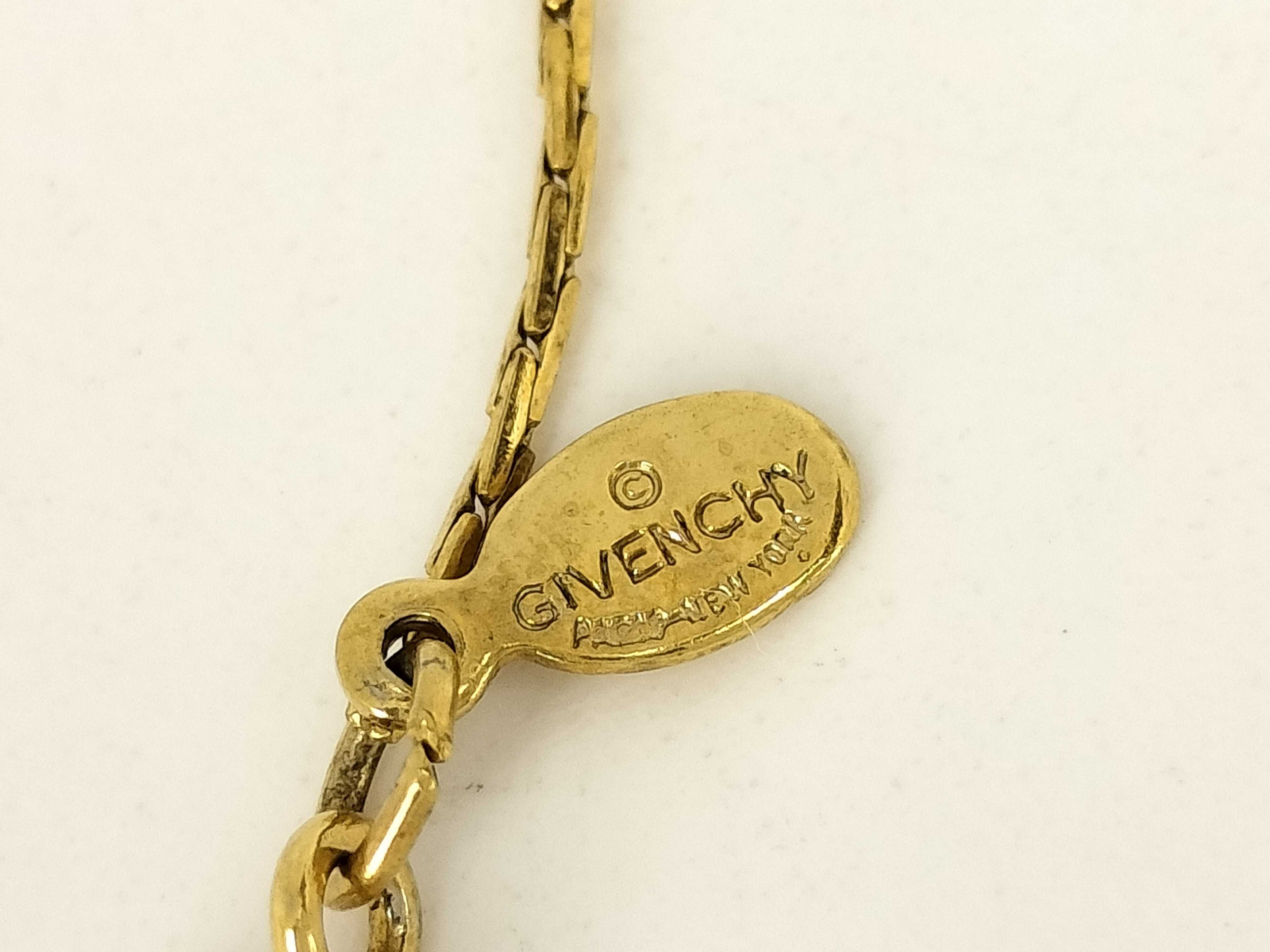 necklace, gold, vintage, with logo. — view 5