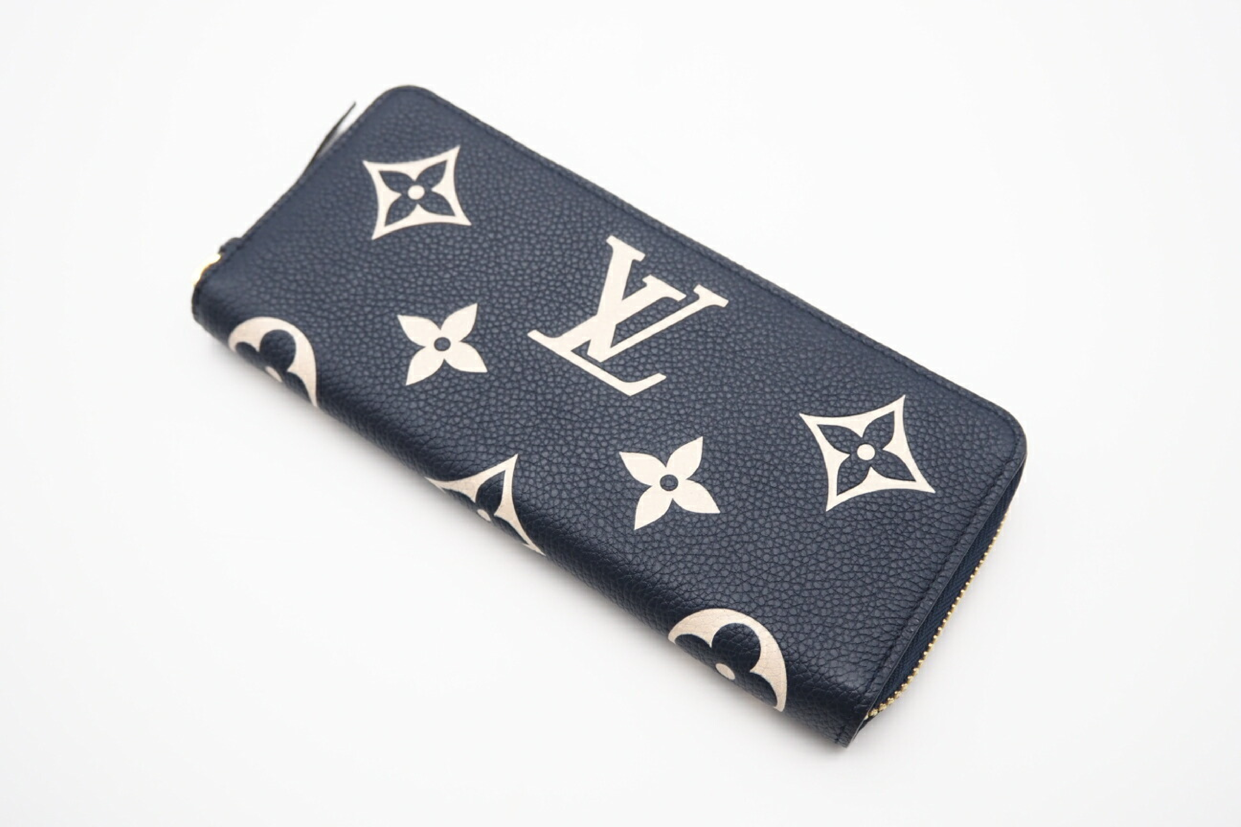 M83594 Empreinte Bicolor Portefeuille Clemence Navy Wallet with Dust Bag and Box — view 2