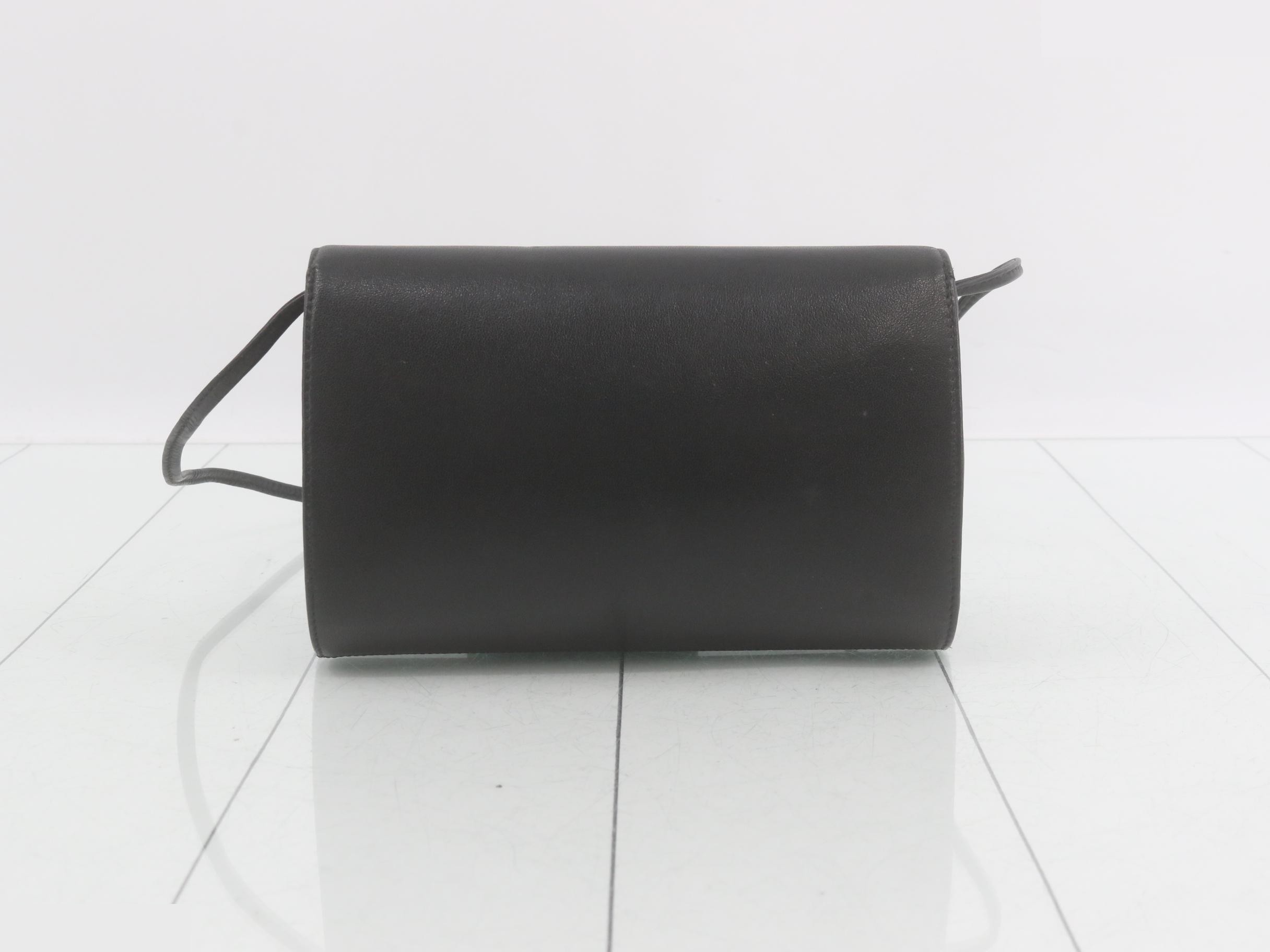 Shoulder bag, black, leather — view 2