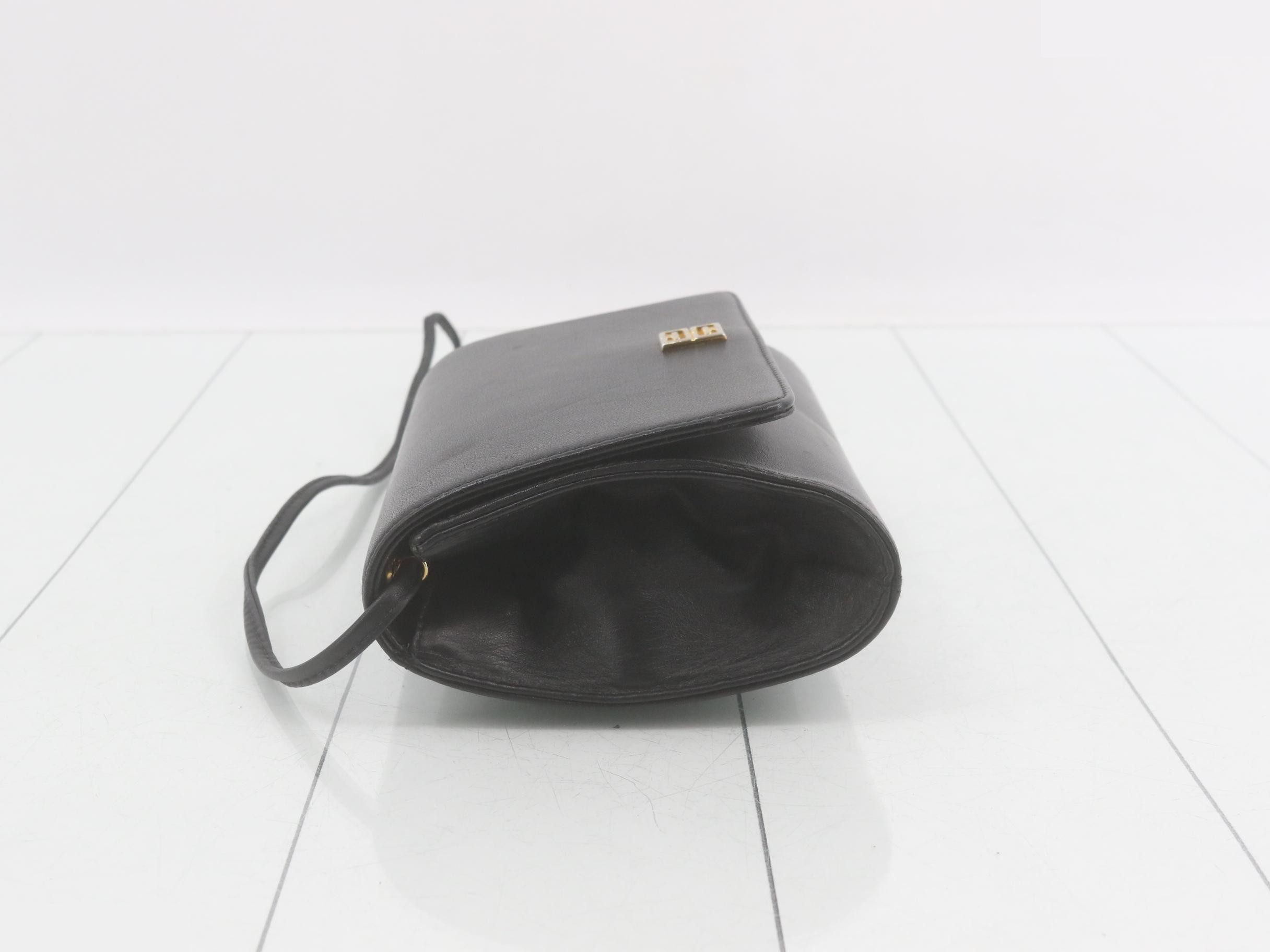Shoulder bag, black, leather — view 4