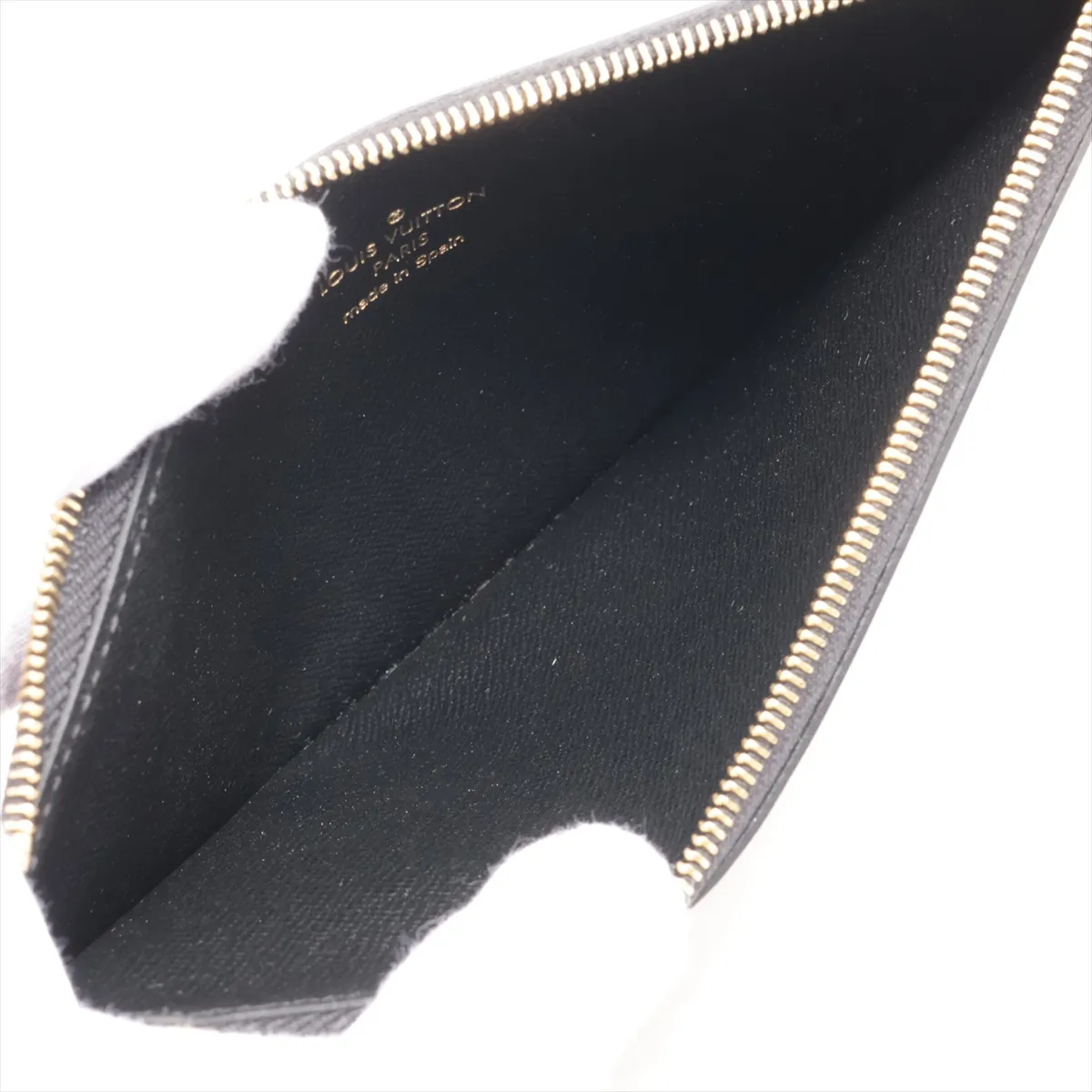 Monogram Macassar Slim Purse M80348 Black x Brown Long Wallet RFID Reactive — view 3
