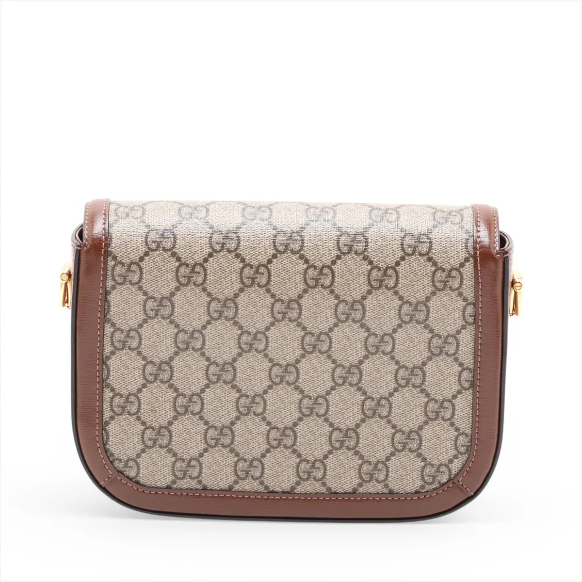 GG Supreme Horsebit 1955 PVC x Leather Shoulder Bag, Brown, 658574 — view 2