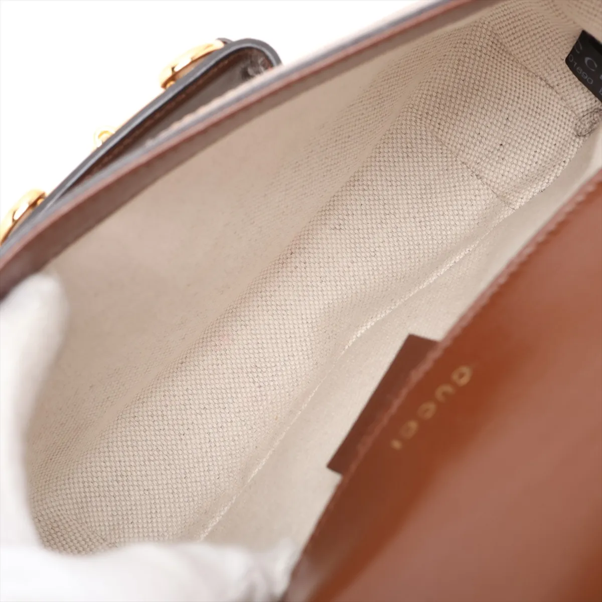 GG Supreme Horsebit 1955 PVC x Leather Shoulder Bag, Brown, 658574 — view 6