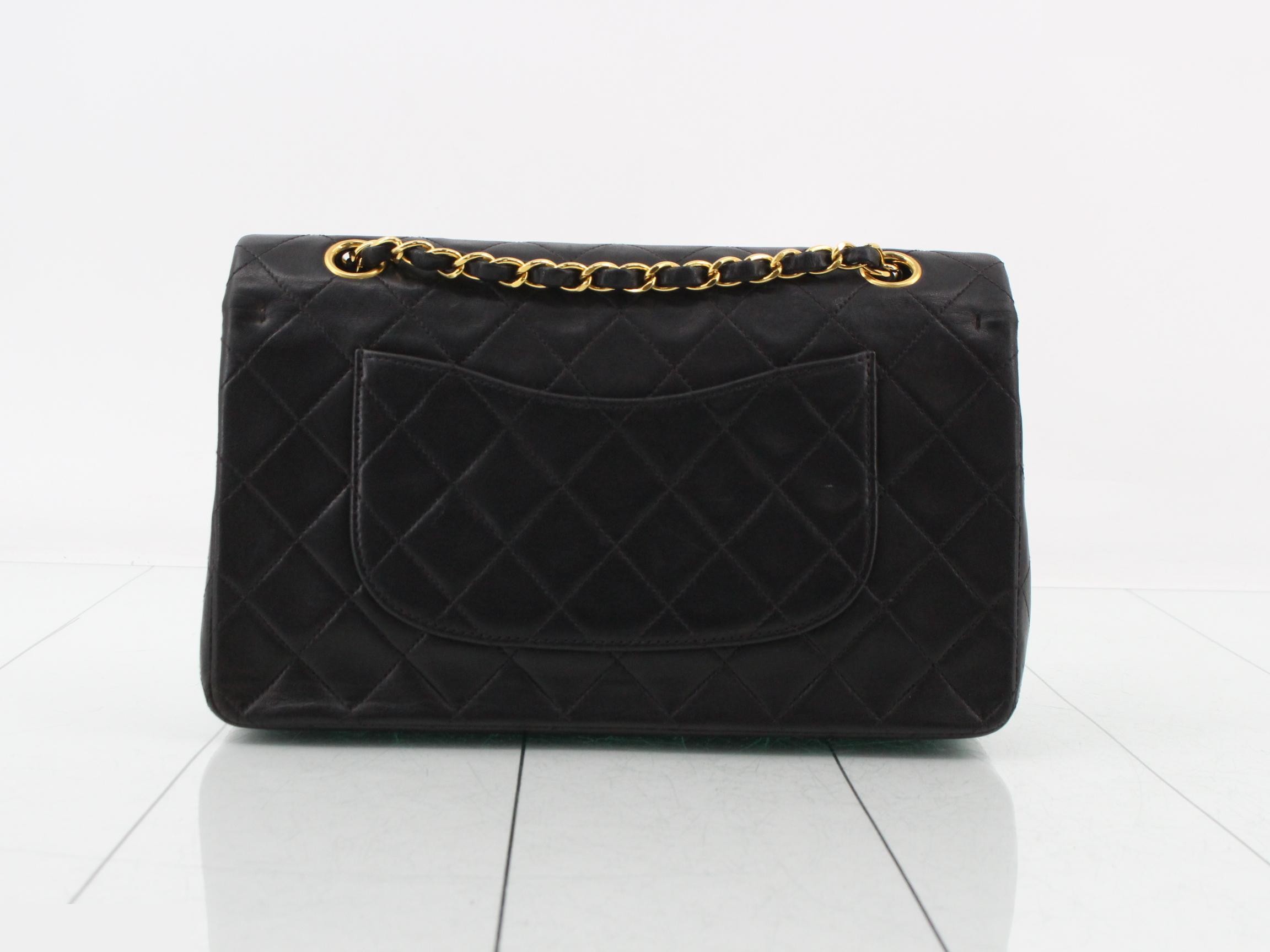 Lambskin Double Flap Chain Shoulder Bag — view 2