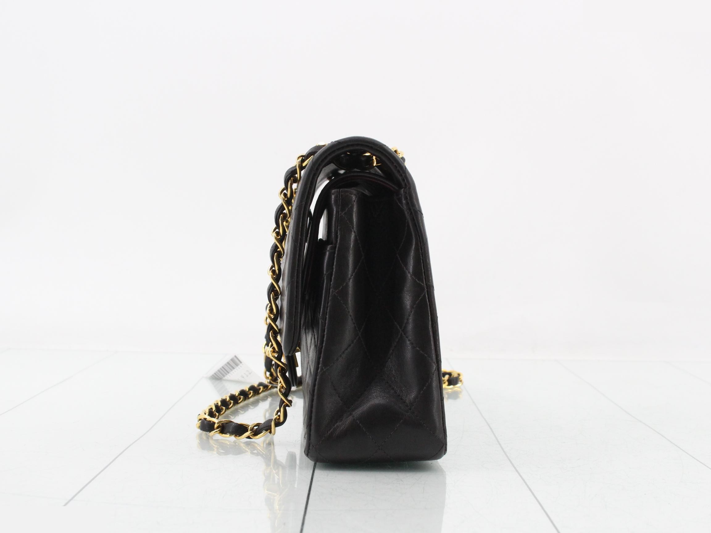 Lambskin Double Flap Chain Shoulder Bag — view 3