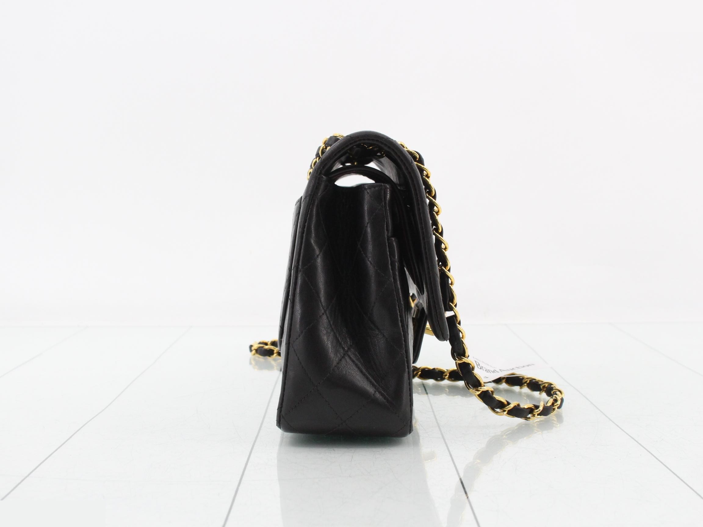 Lambskin Double Flap Chain Shoulder Bag — view 4