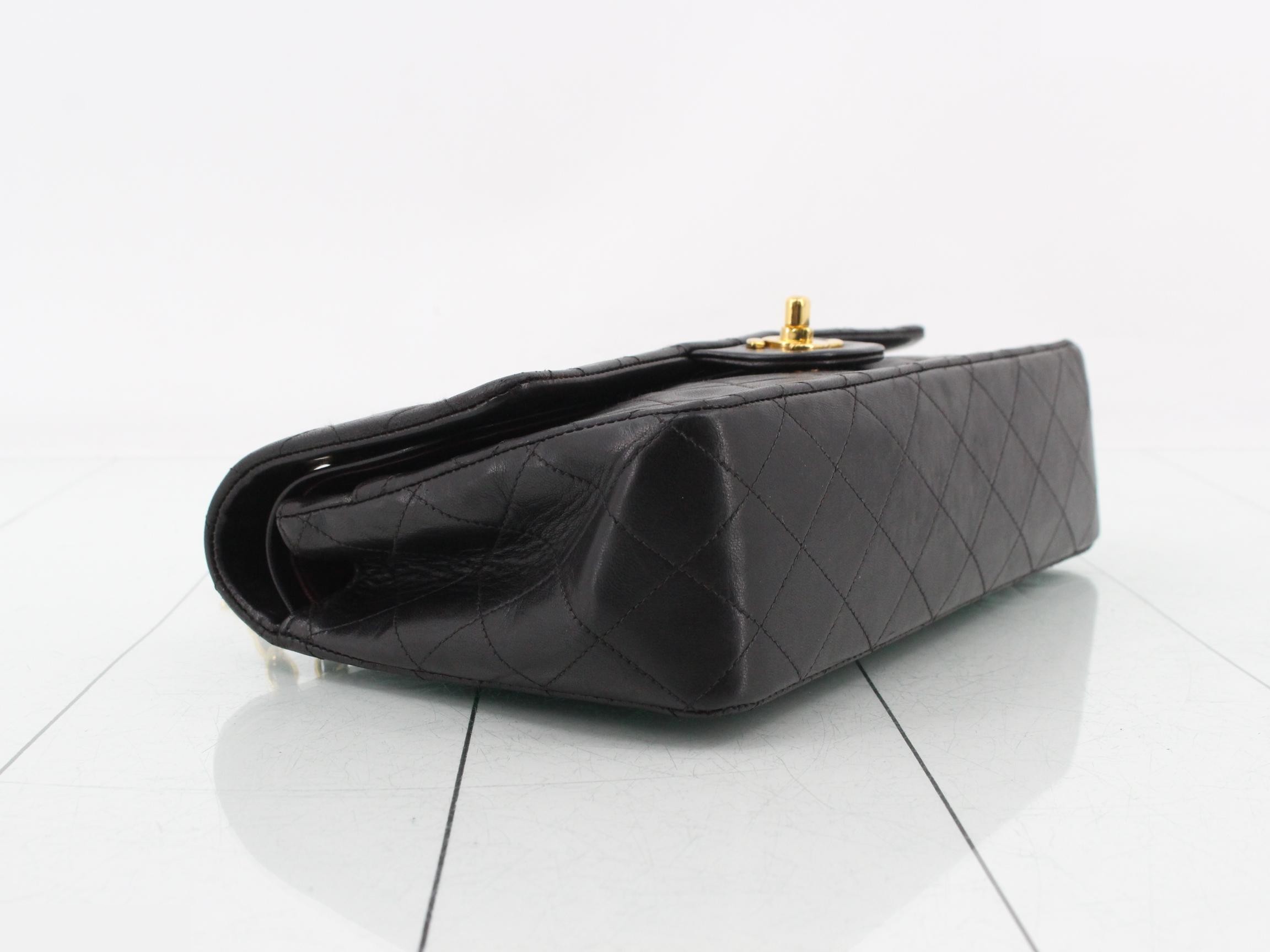Lambskin Double Flap Chain Shoulder Bag — view 5