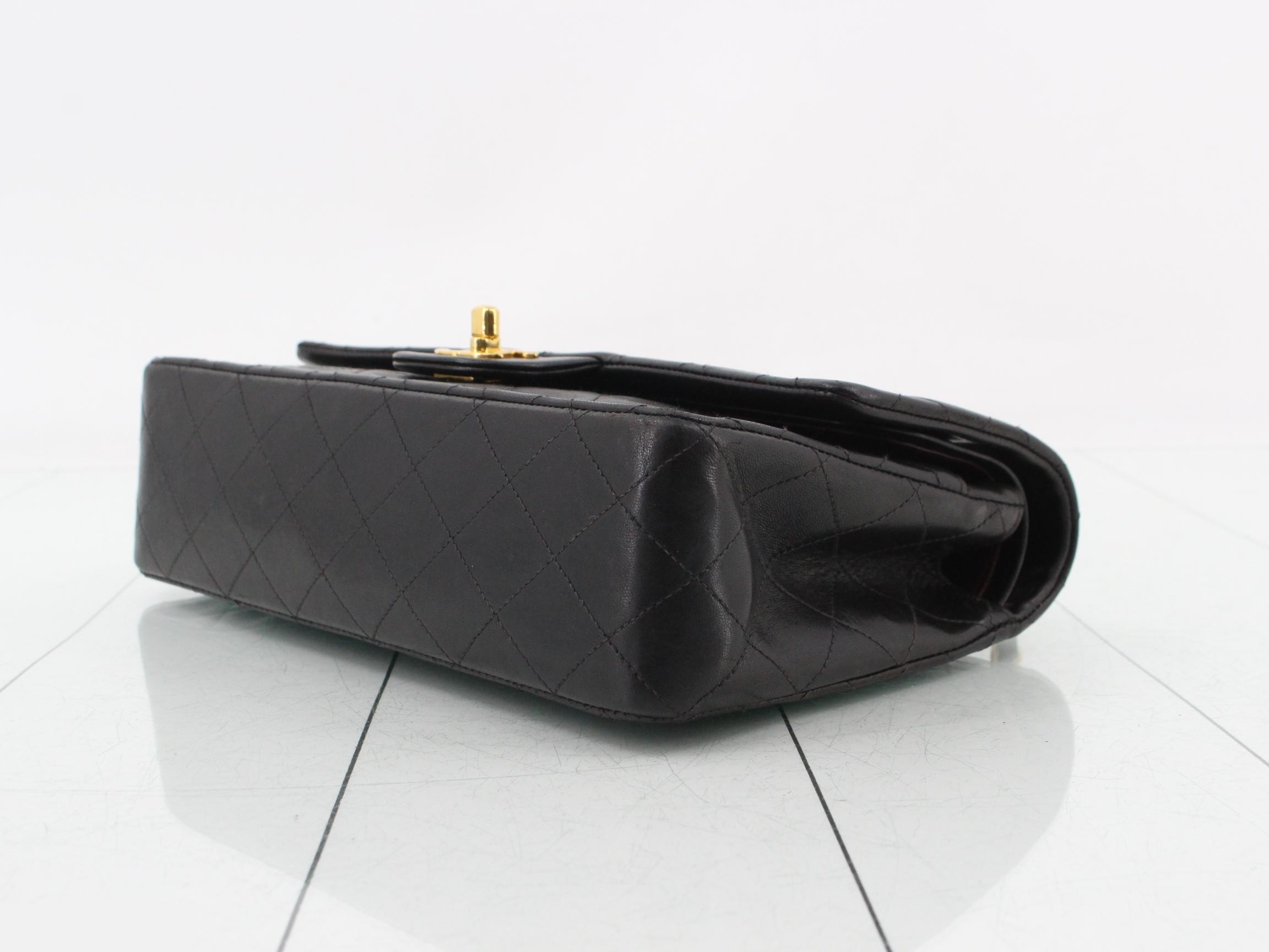 Lambskin Double Flap Chain Shoulder Bag — view 6