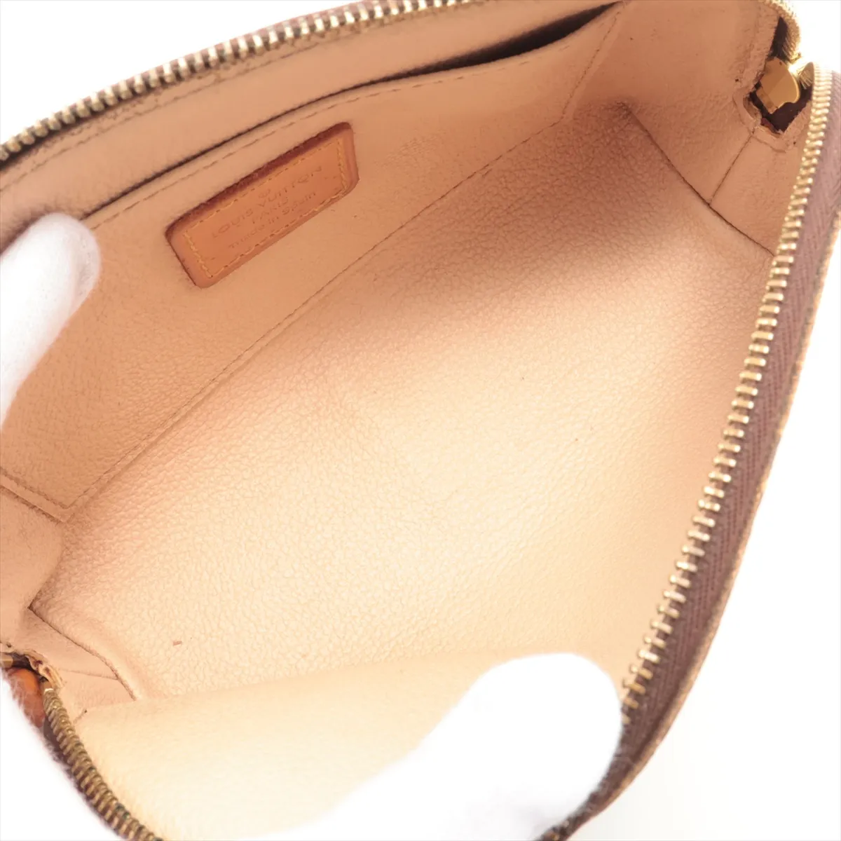 Monogram Pochette Cosmetic M47515 CA0024 Brown Pouch — view 3