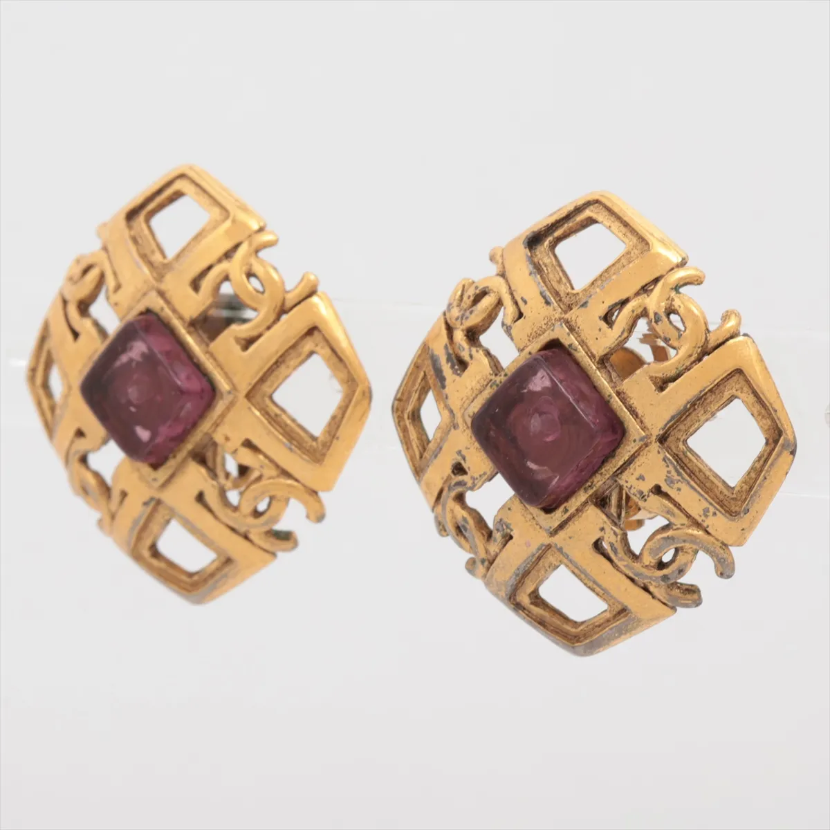 Coco Mark 23 Earrings (Pair) GP x Colored Stones — view 3