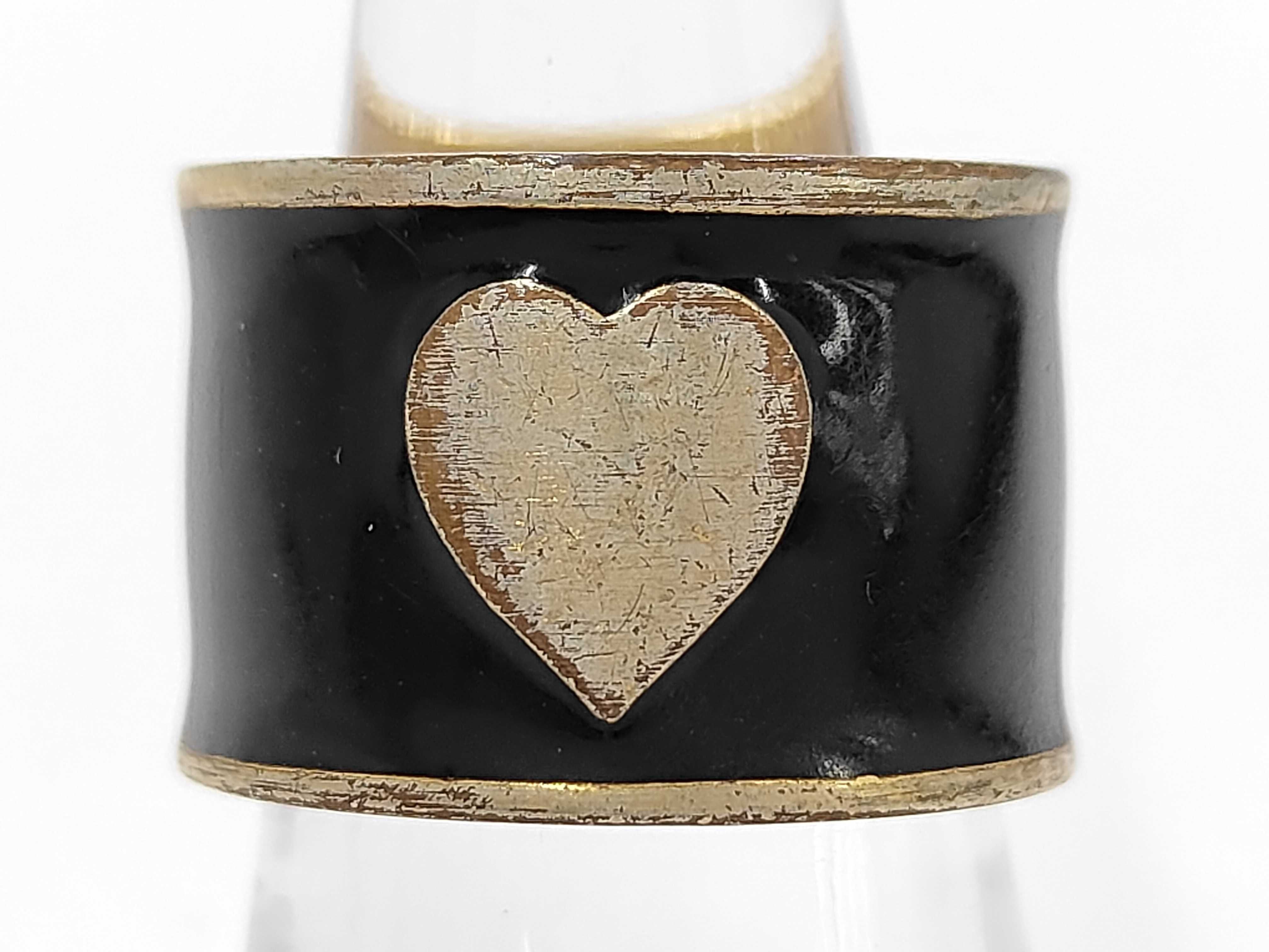 Coco Heart Ring, Black/GP Ring — view 3