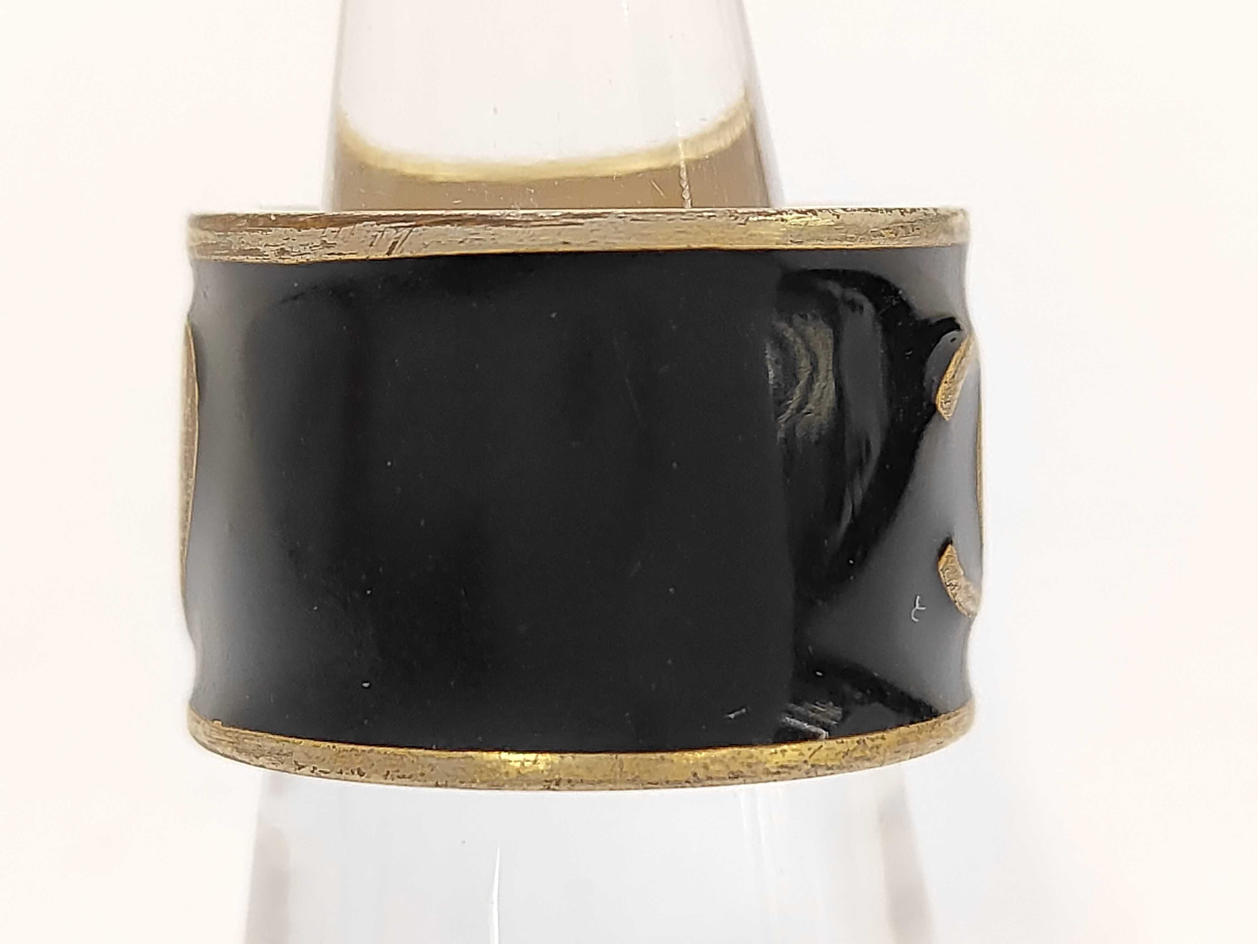 Coco Heart Ring, Black/GP Ring — view 4