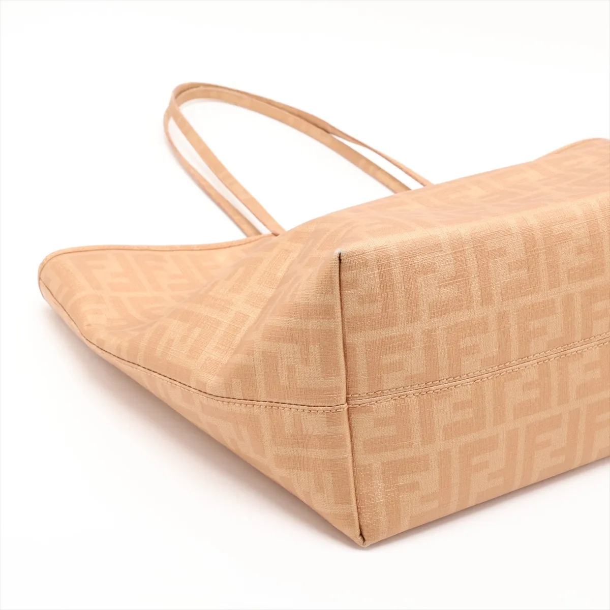Zucca 8BH185 PVC x Leather Tote Bag, Beige — view 4
