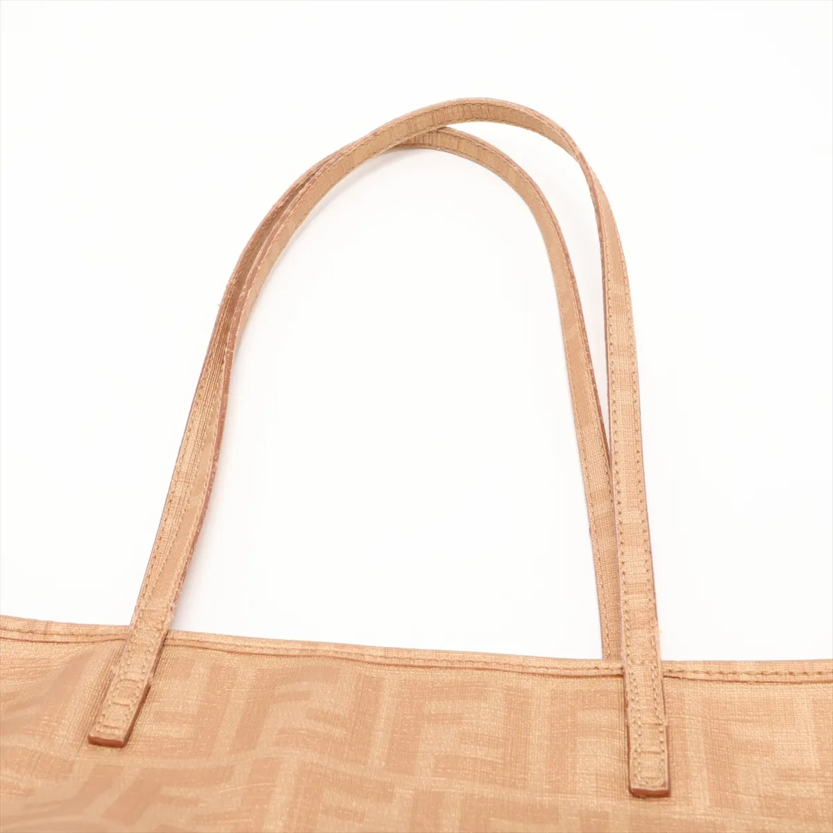 Zucca 8BH185 PVC x Leather Tote Bag, Beige — view 6