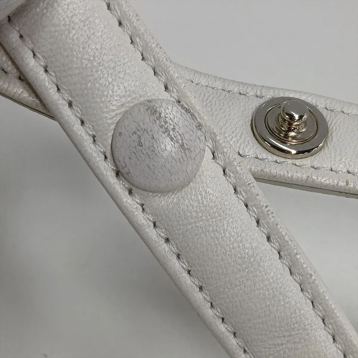 Nylon x Leather 2-Way Handbag, White — view 12