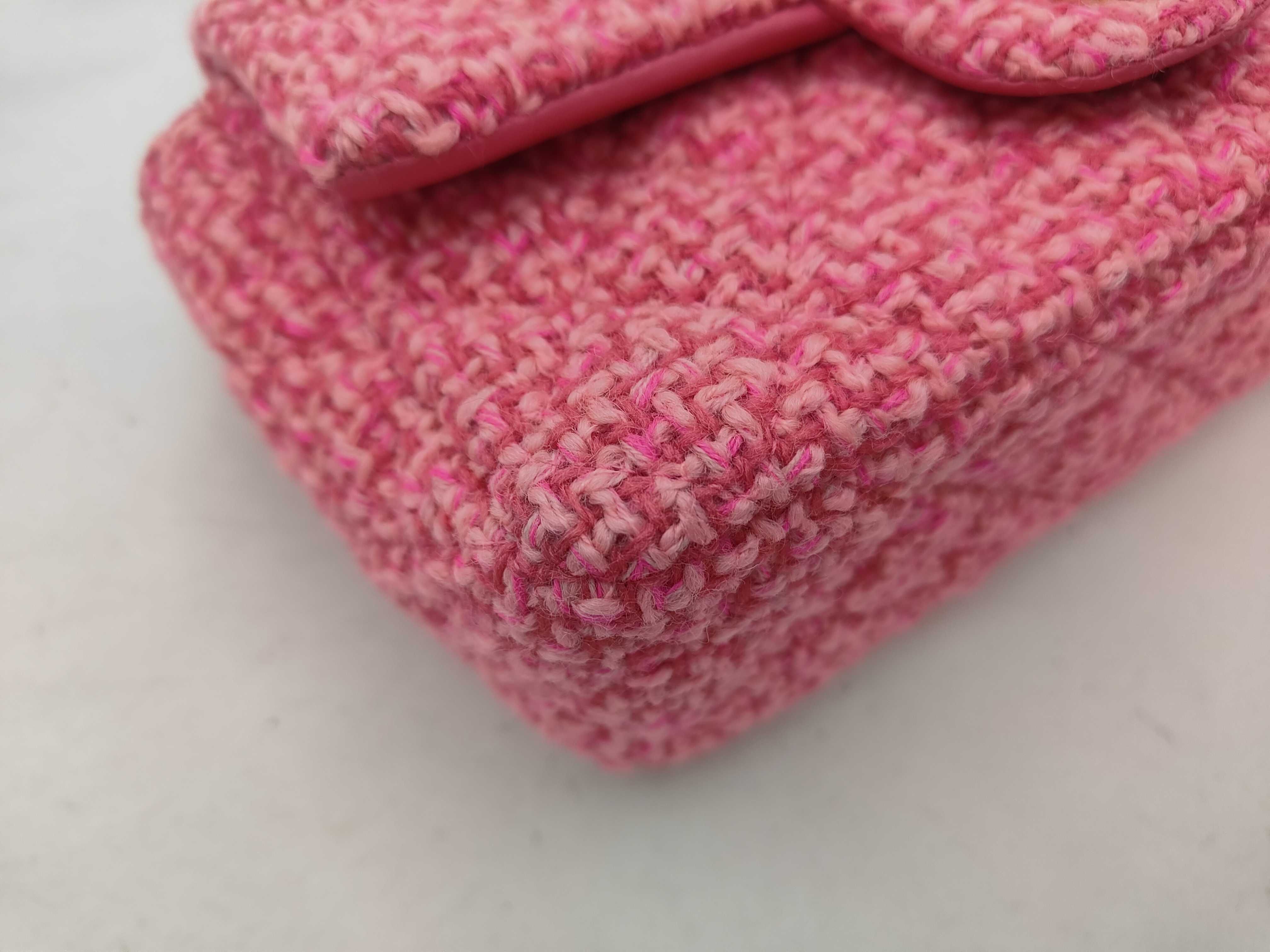 Mini Mat Chain Shoulder Bag, Tweed, Pink GP Shoulder Bag — view 6