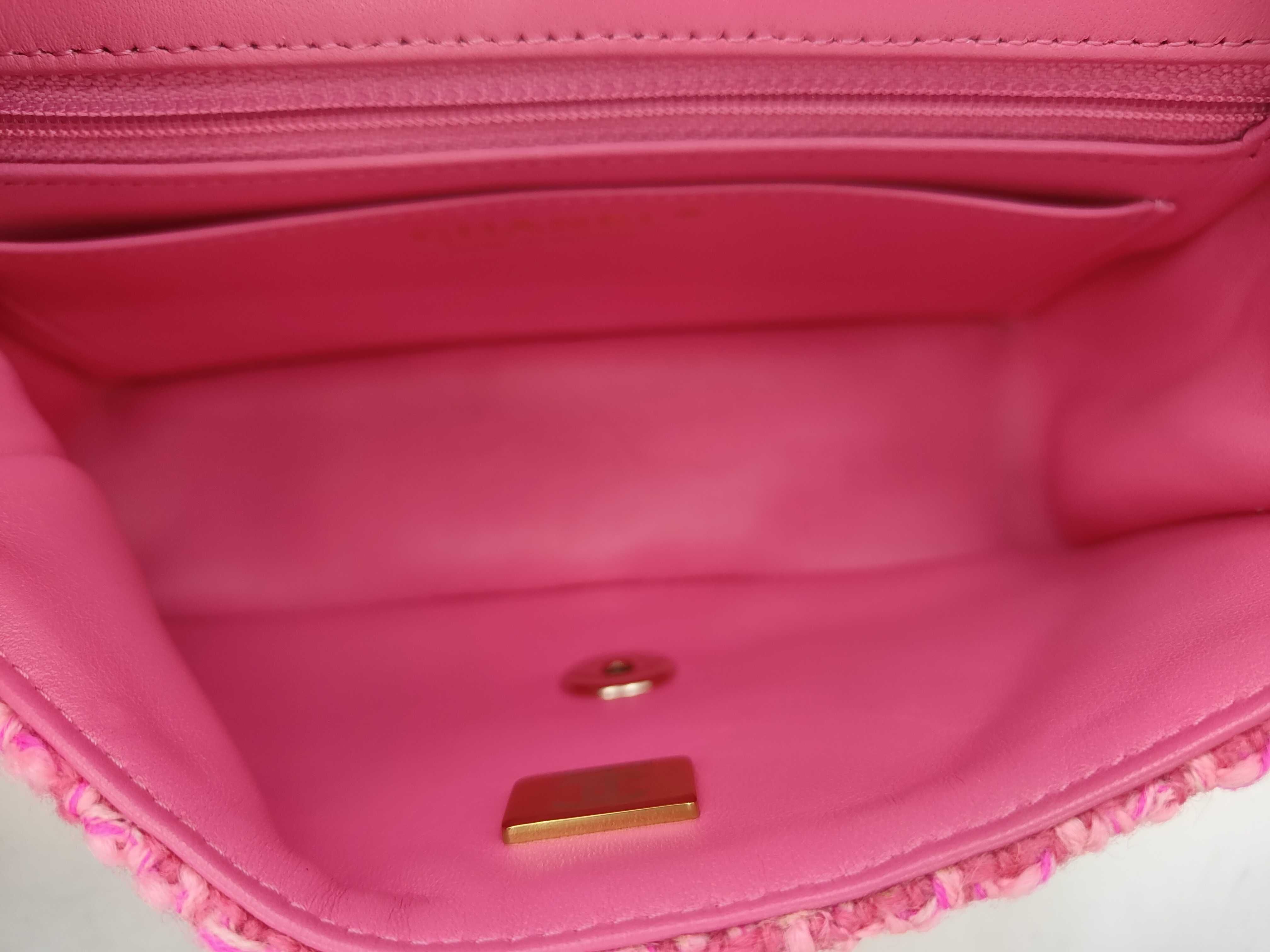 Mini Mat Chain Shoulder Bag, Tweed, Pink GP Shoulder Bag — view 8