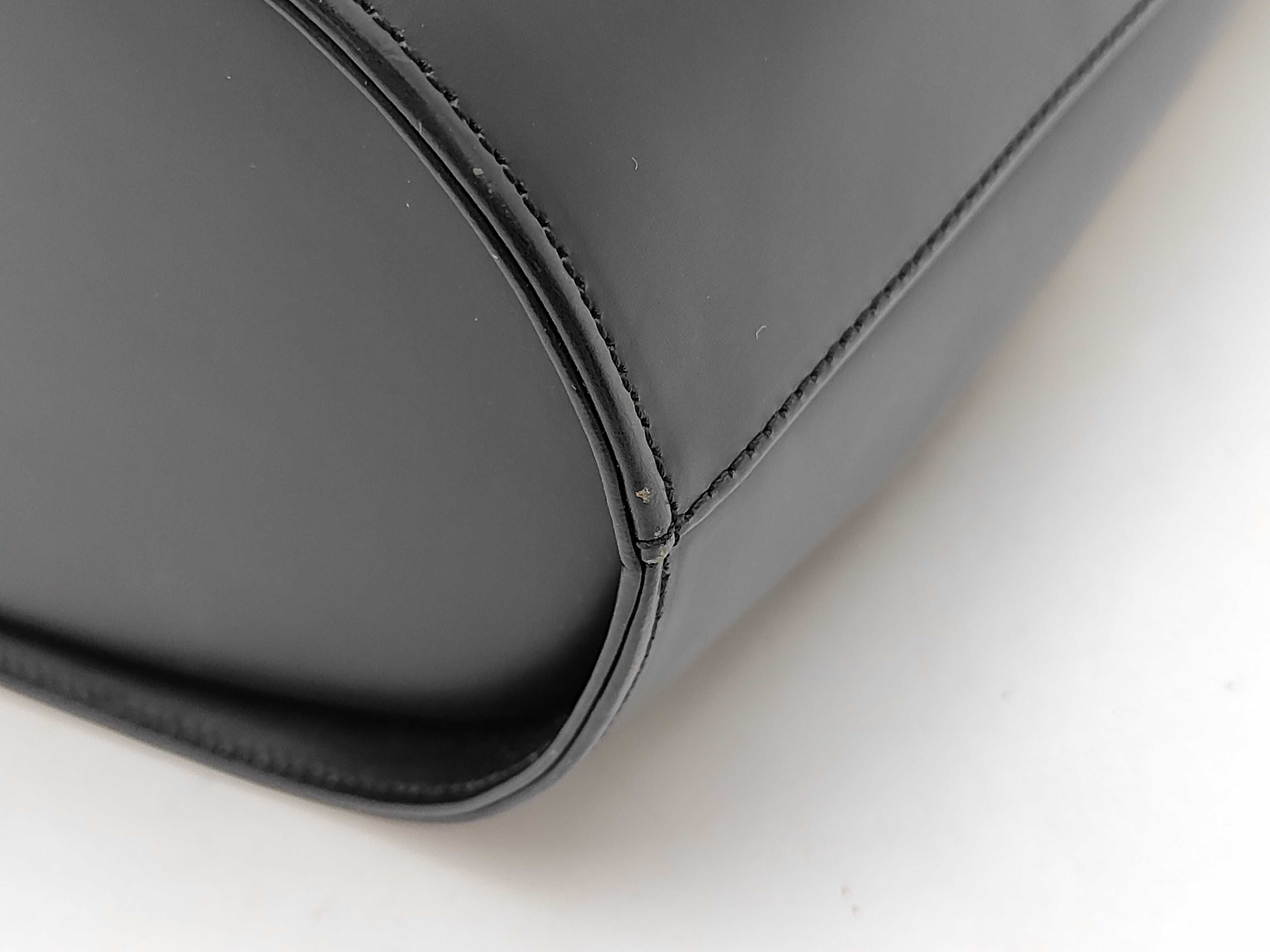 Tote Bag Leather Black Check Tote Bag — view 4